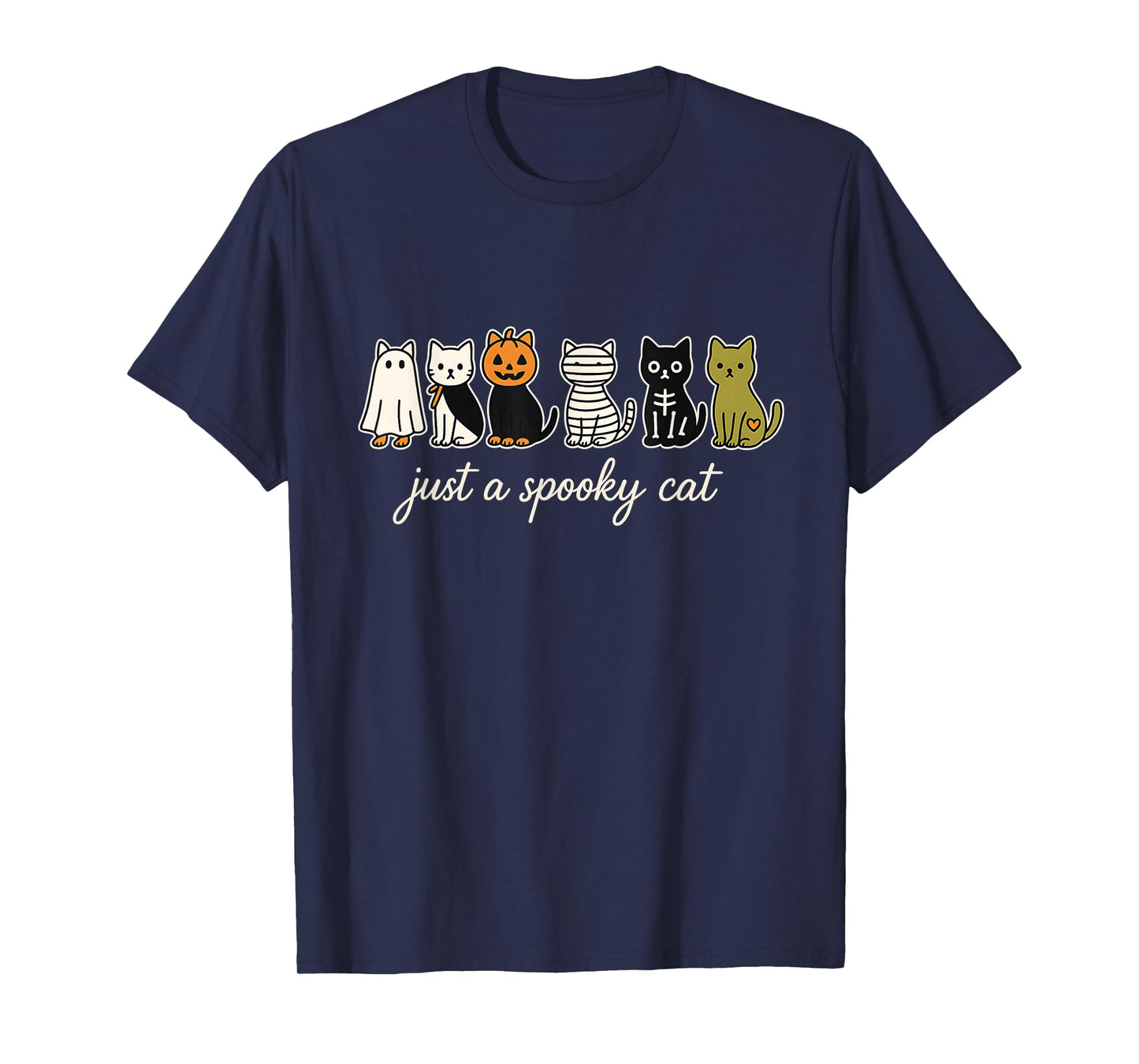Just a Spooky Cat Halloween Silly Funny T-Shirt