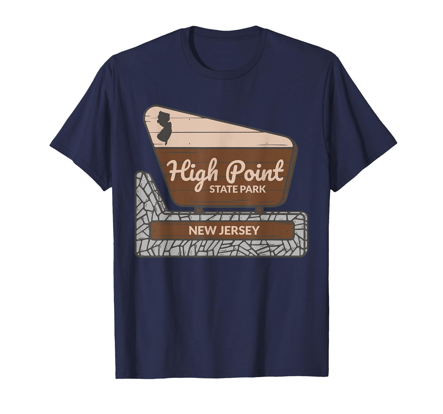 High Point State Park New Jersey Welcome Sign Souvenir T-Shirt