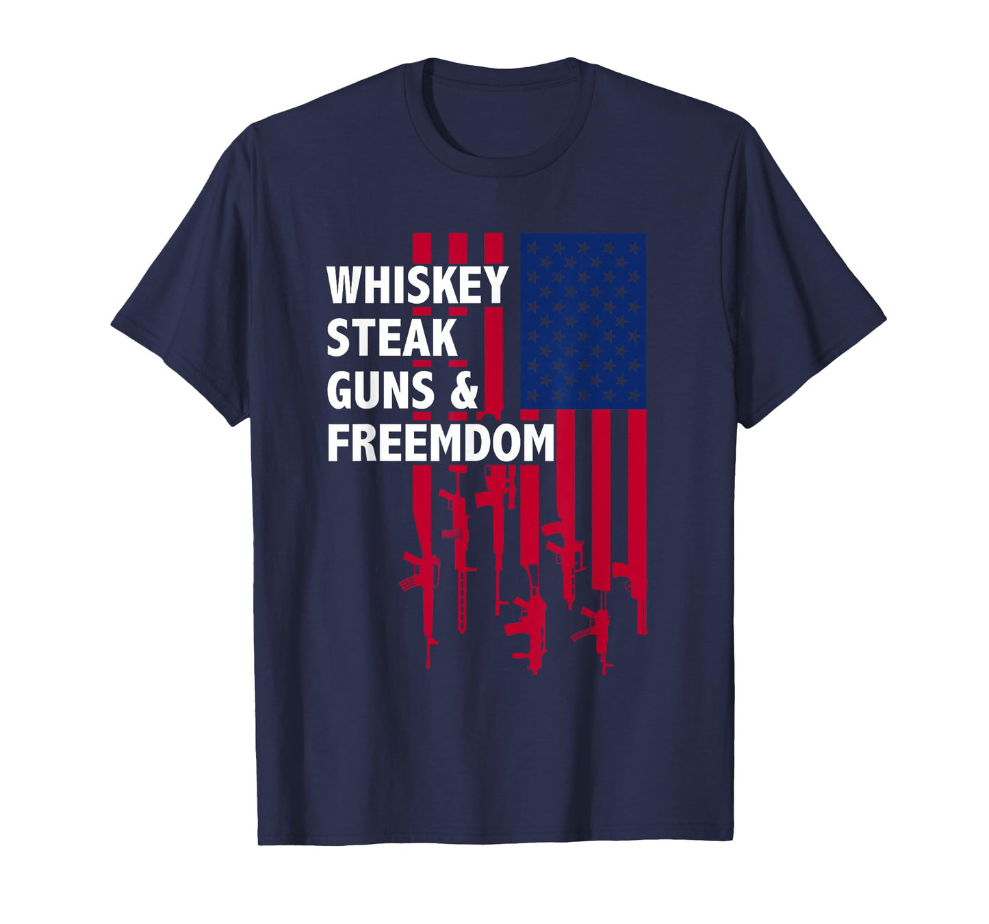 Whiskey Guns Freedom Wild + Rooted Faith Family Nature T-Shirt