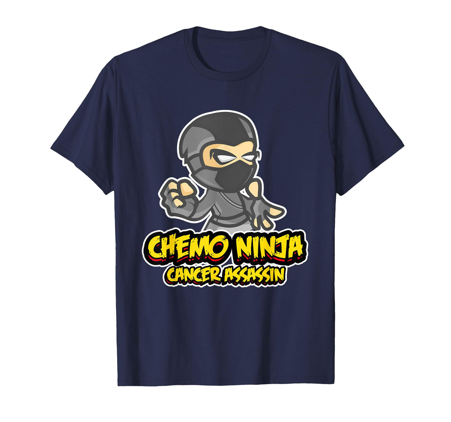 Pediatric Cancer Awareness Childhood Gifts Chemo Ninja T-Shirt