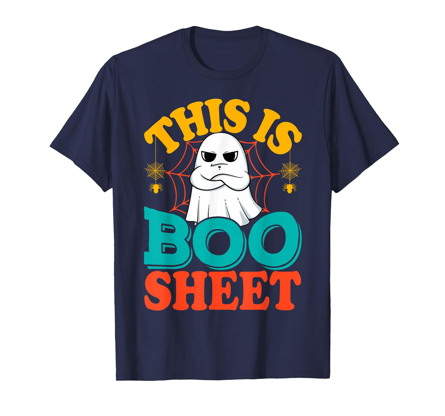 This is Boo Sheet Ghost Retro Halloween Costume Men Women T-Shirt