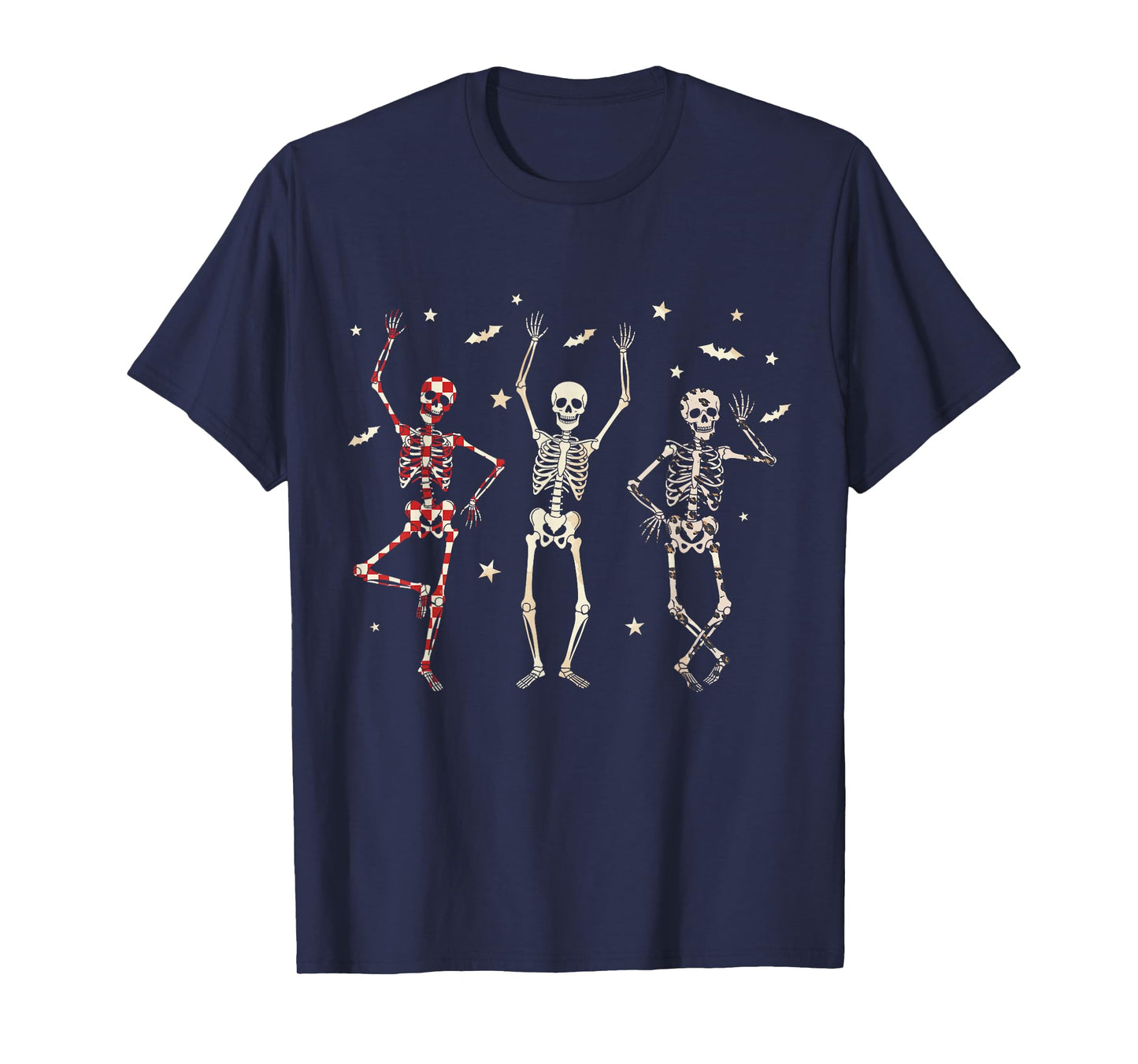 Dancing Skeletons Halloween Spooky Vibes Fall Autumn Season T-Shirt