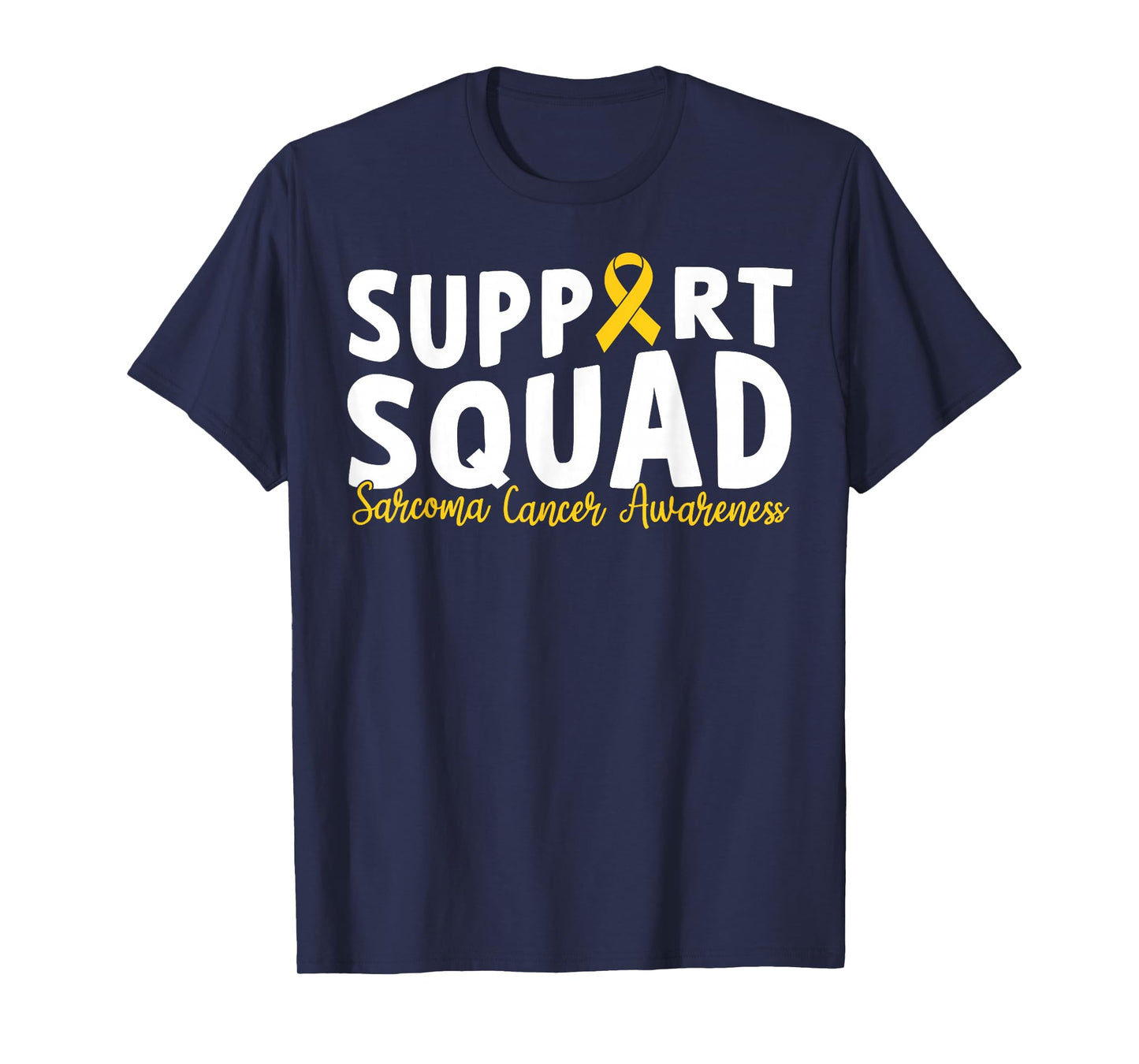 Sarcoma Cancer Awareness Yellow Ribbon Warrior Sarcoma T-Shirt