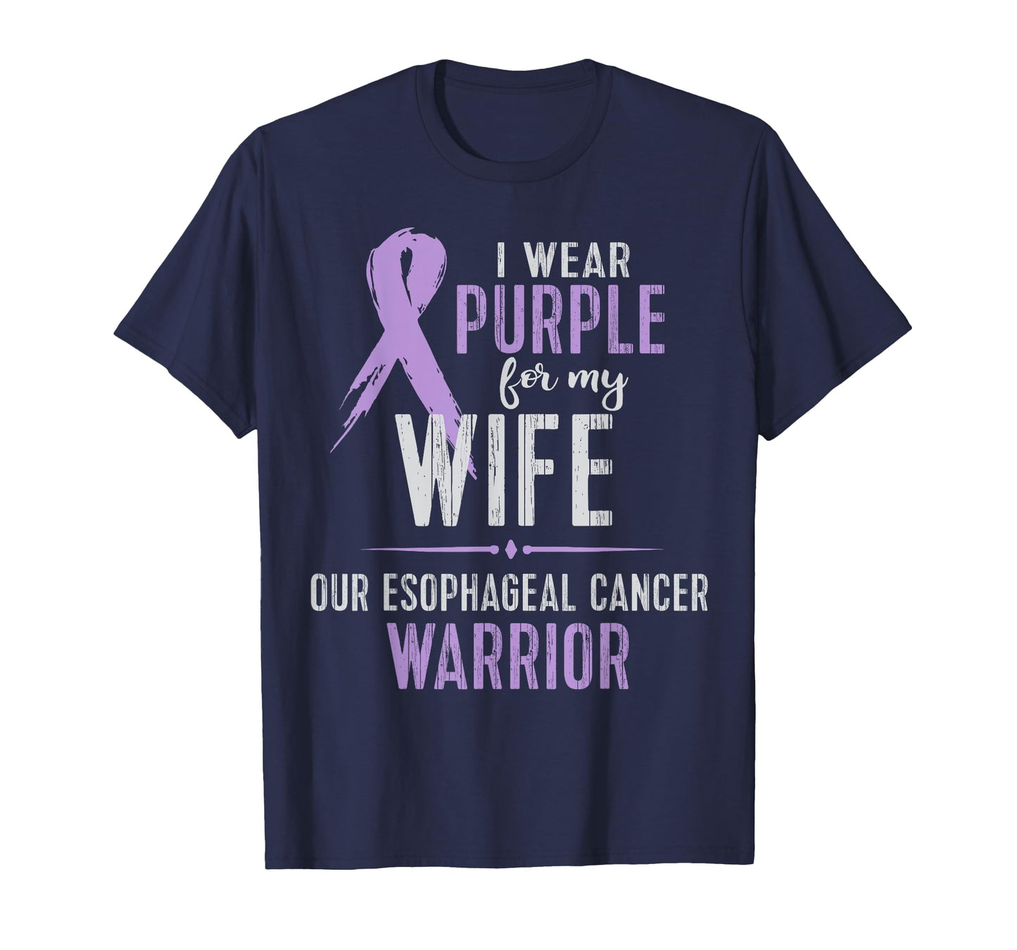 Esophageal Cancer Awareness TShirt My Wife Warrior Tee T-Shirt