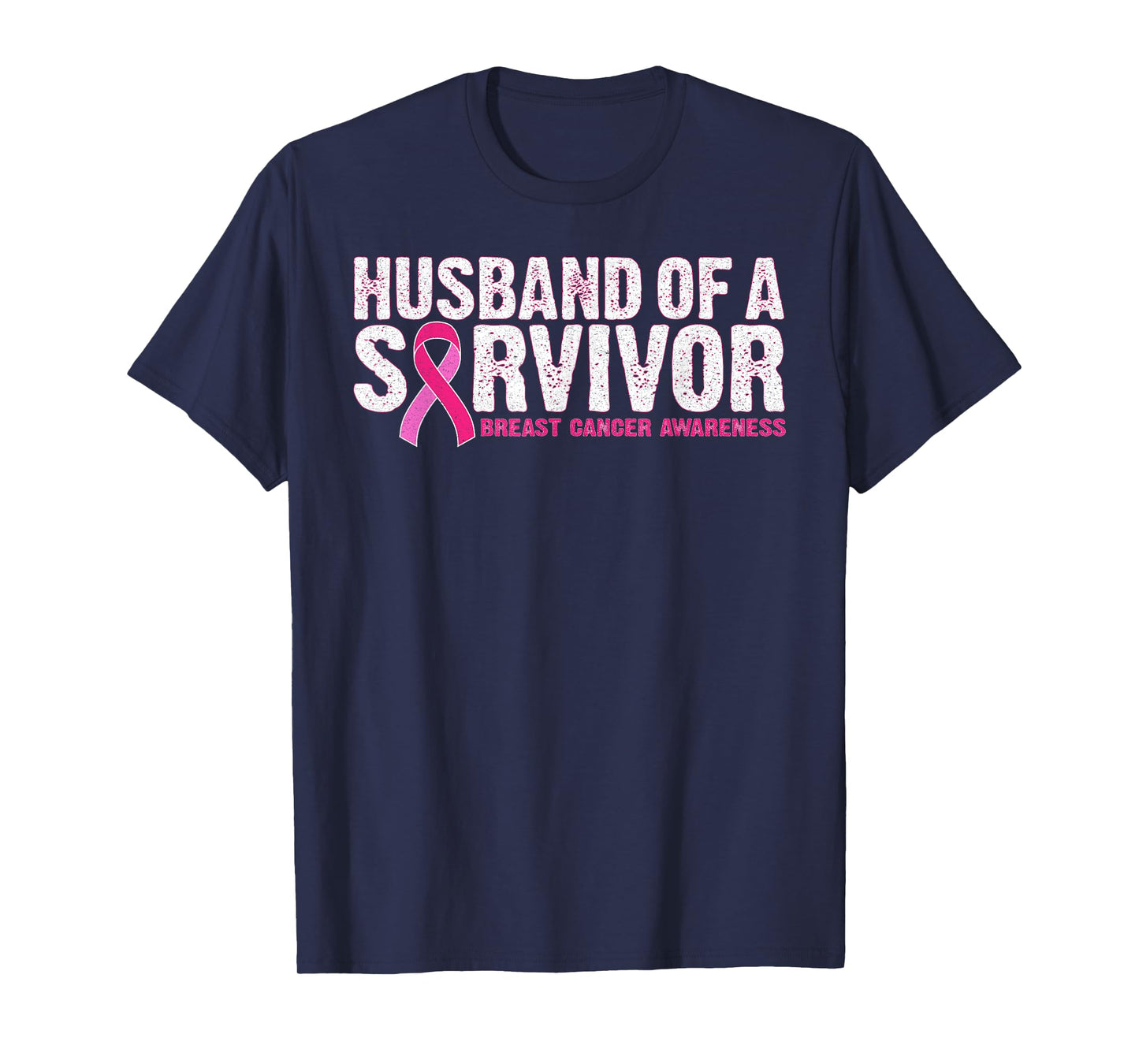 Husband Of A Survivor Wife Breast Cancer Awareness T-Shirt