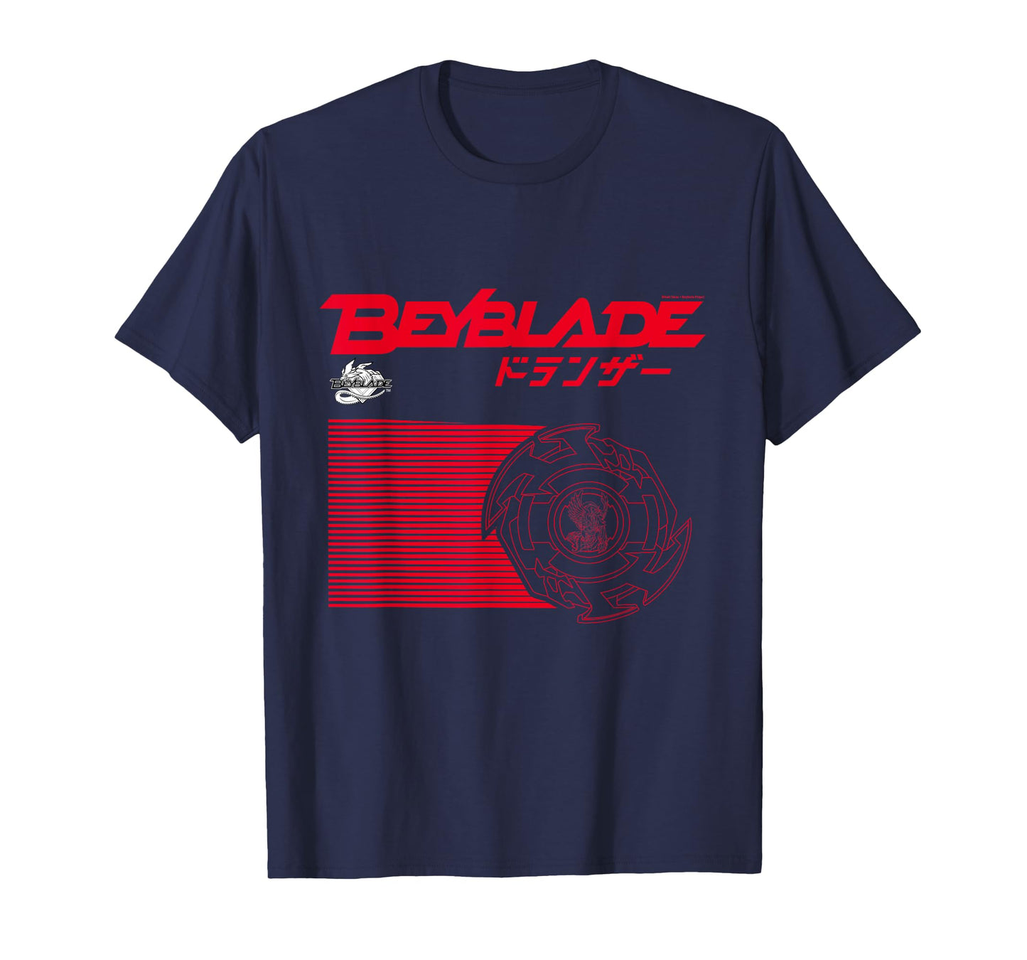 Hasbro BEYBLADE DRANZER Men's Black Modern Cartoon T-Shirt