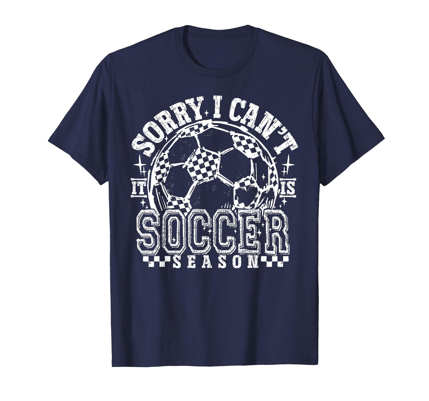 Sorry I Can't It's Soccer Season Retro Soccer Mom Game Day T-Shirt