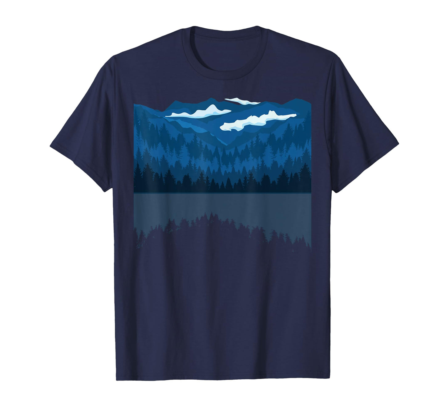 Nature Trees and Forest at mountain lake T-Shirt