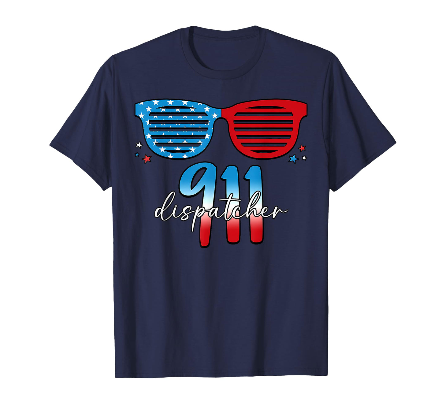 911 Dispatcher 4th of July USA Flag Emergency Dispatchers T-Shirt