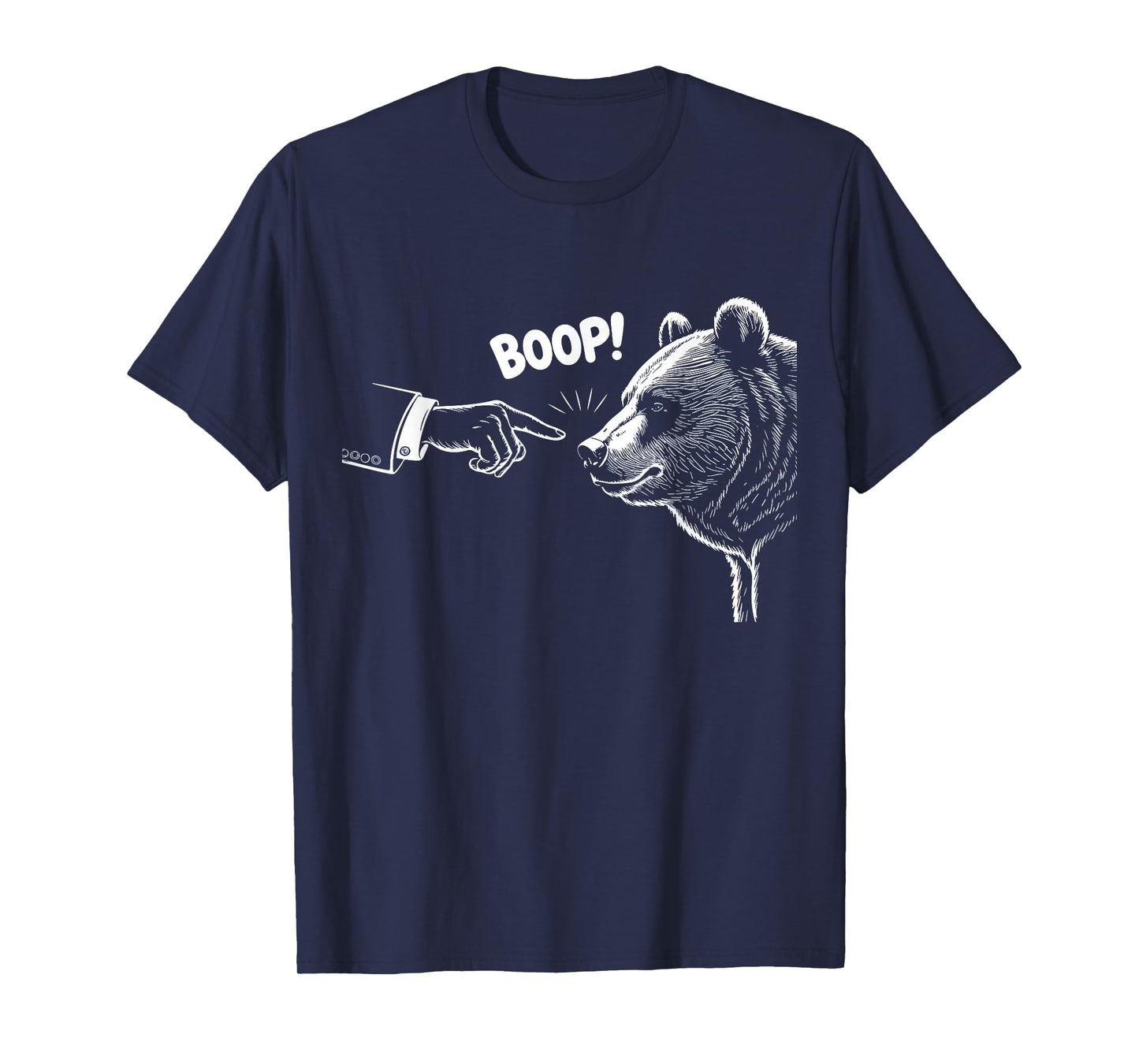 Bear Boop Funny Bear Nose Retro Outdoors Humor bear T-Shirt
