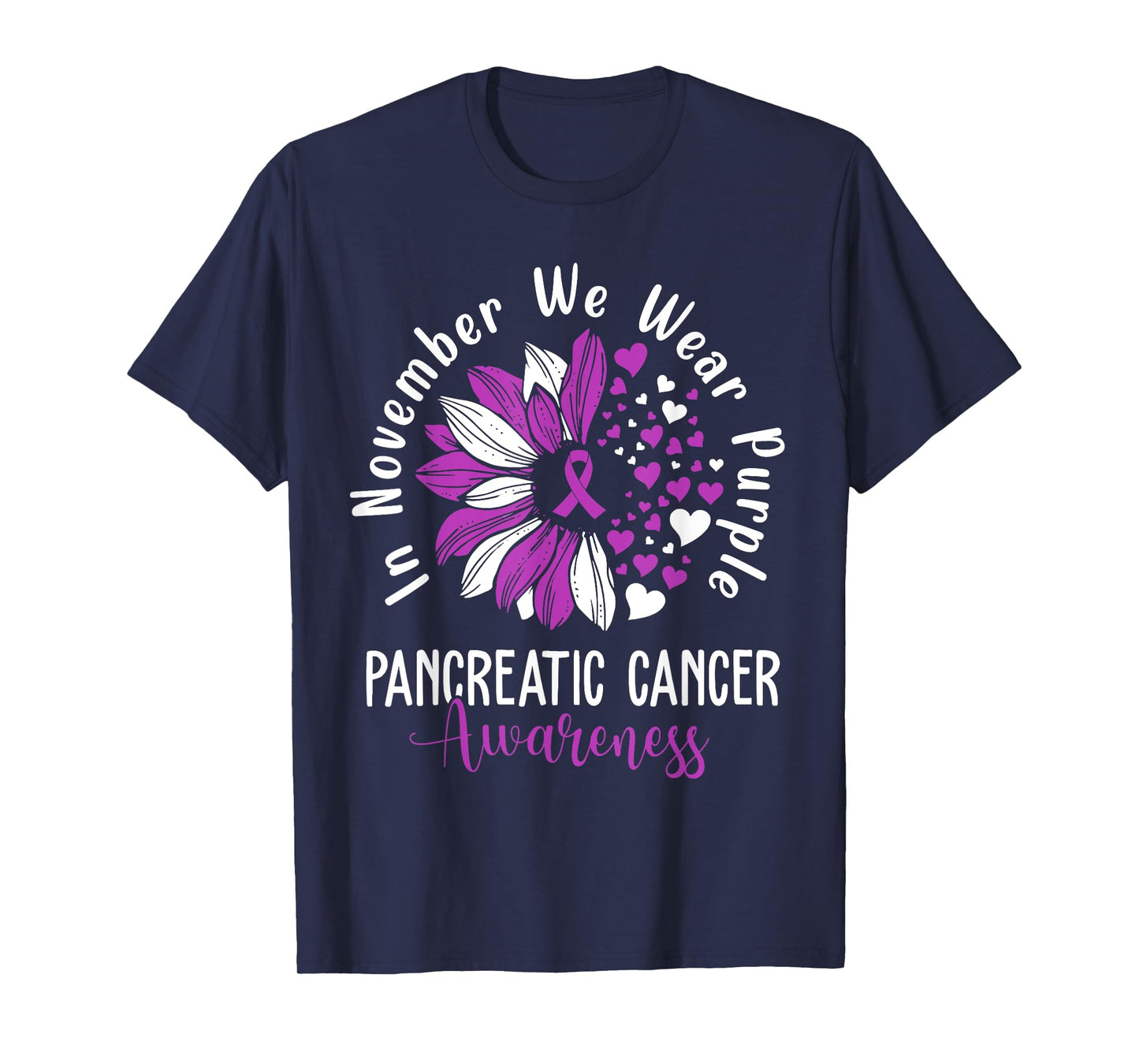 In November We Wear Purple Pancreatic Cancer Awareness T-Shirt