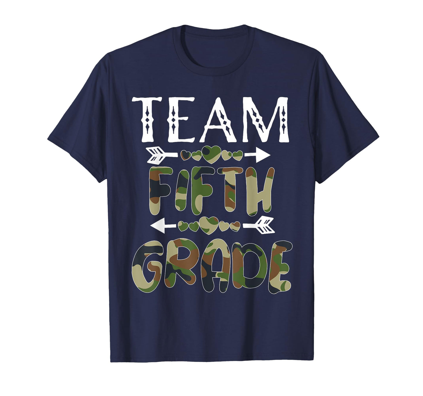 Team Fifth Grade Back To School 1st Day Camo Teachers T-Shirt