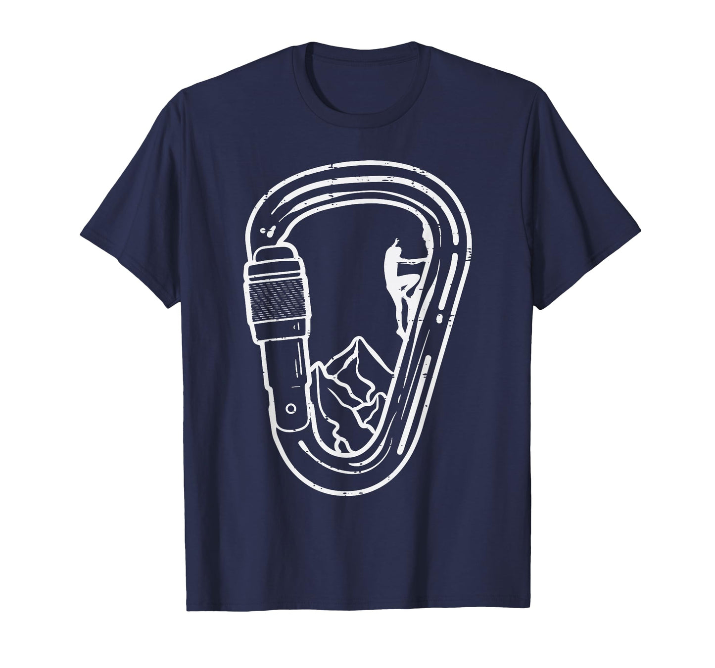 Climbing Carabiner Rock Climber Cool Mountain Men Women Kids T-Shirt