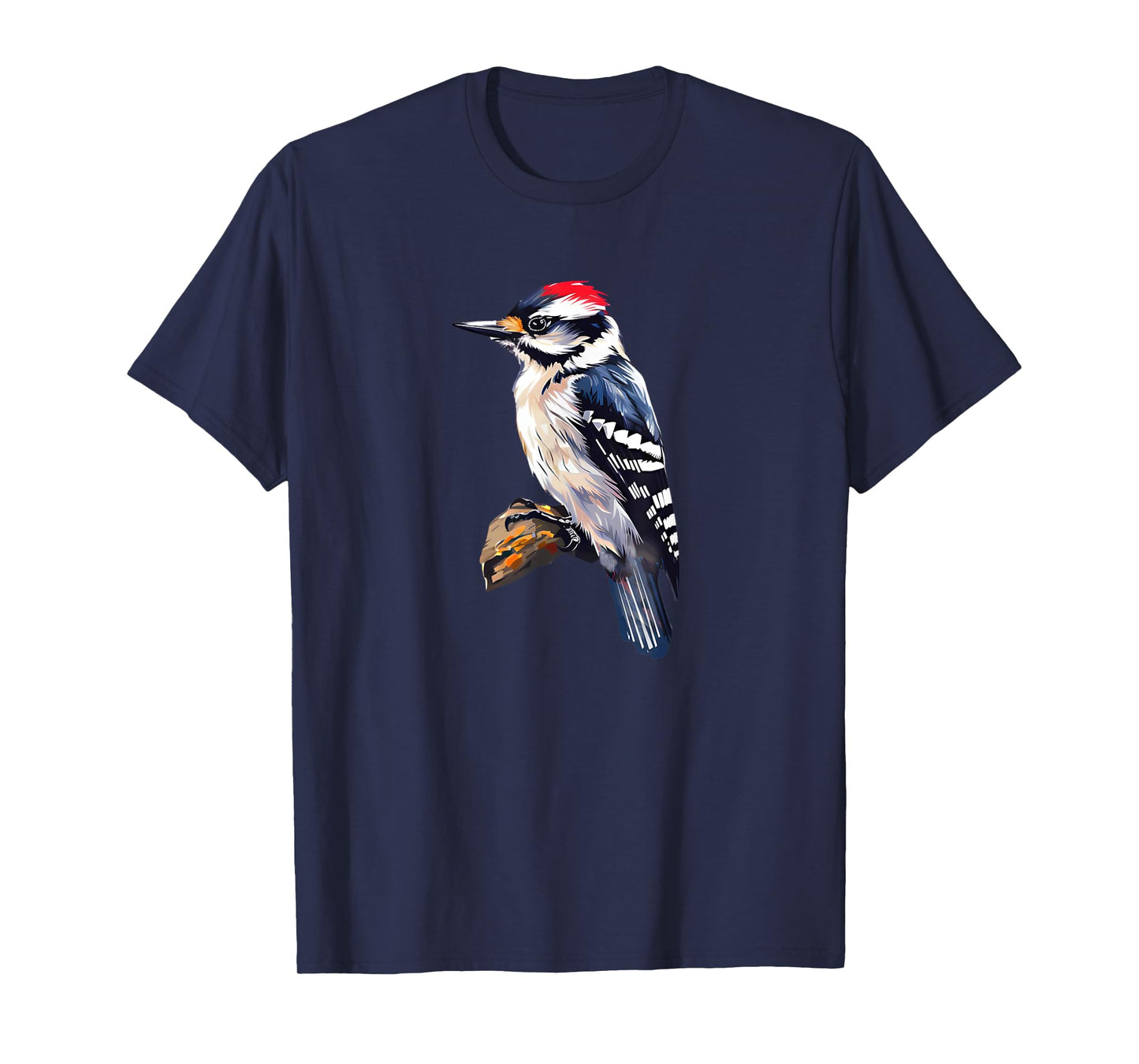 Backyard Bird Watching Watcher Downy Woodpecker Birder T-Shirt