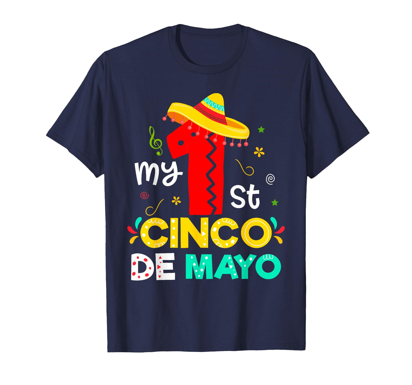 My 1st First Cinco De Mayo Fiesta Baby Boys Girls Toddlers T-Shirt