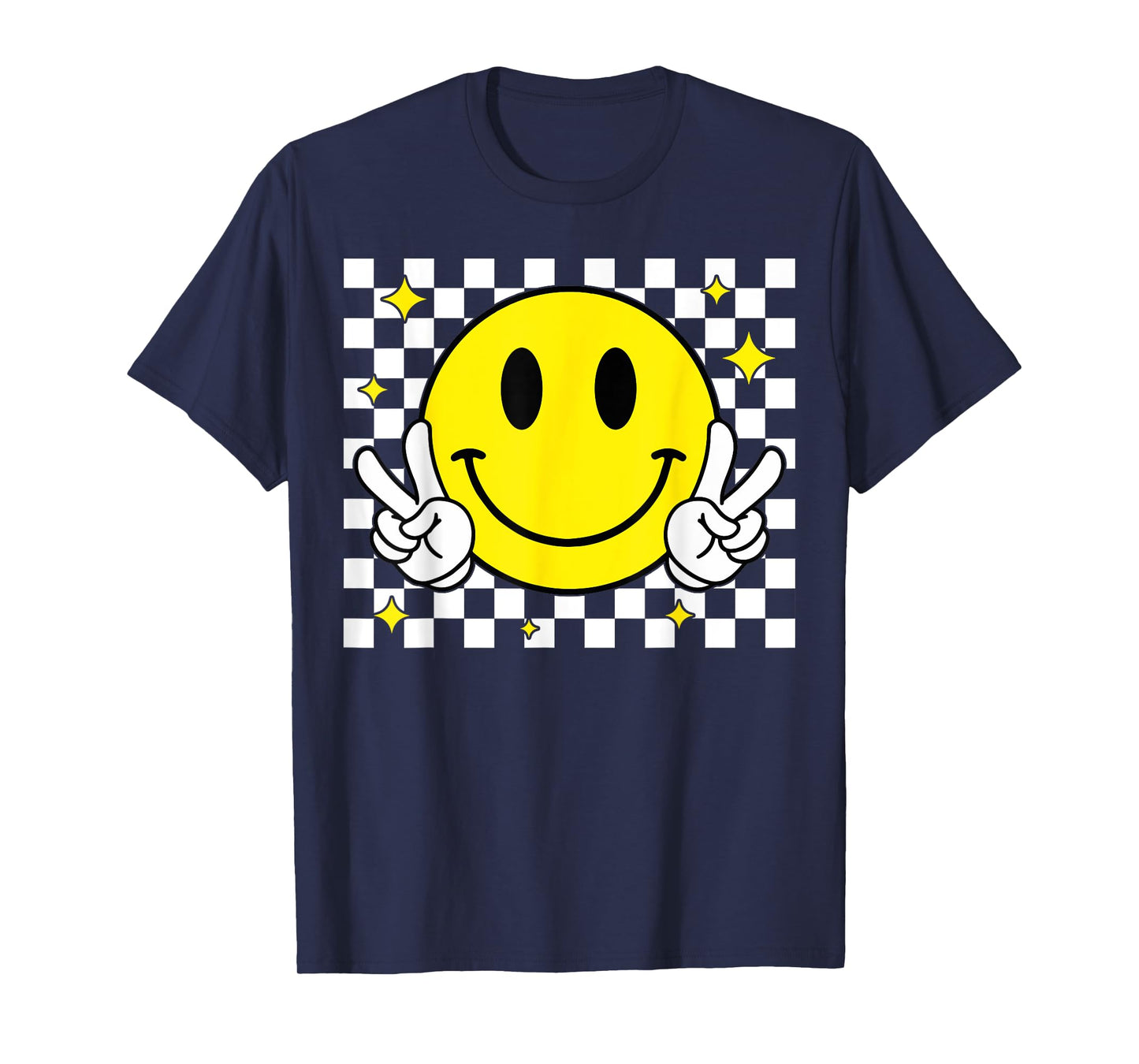 Yellow Smile Face Shirt Cute Happy Peace Smiling Face Kids T-Shirt