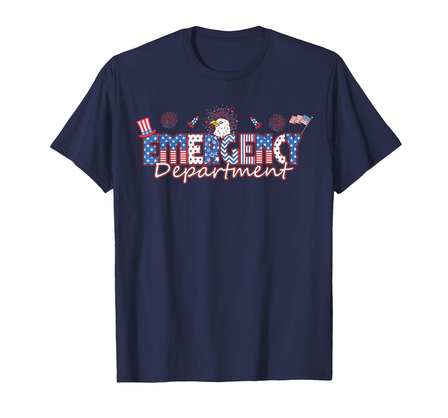Emergency Department 4th of July USA Emergency Room Nurse T-Shirt