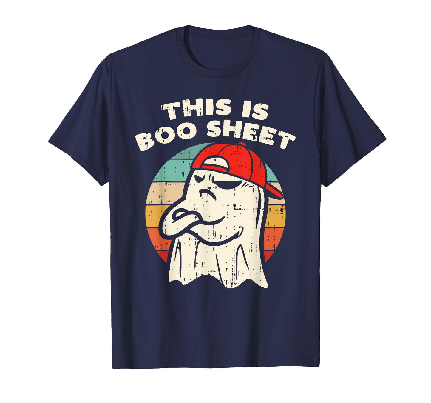 This is Boo Sheet Ghost Retro Halloween Costume Men Women T-Shirt