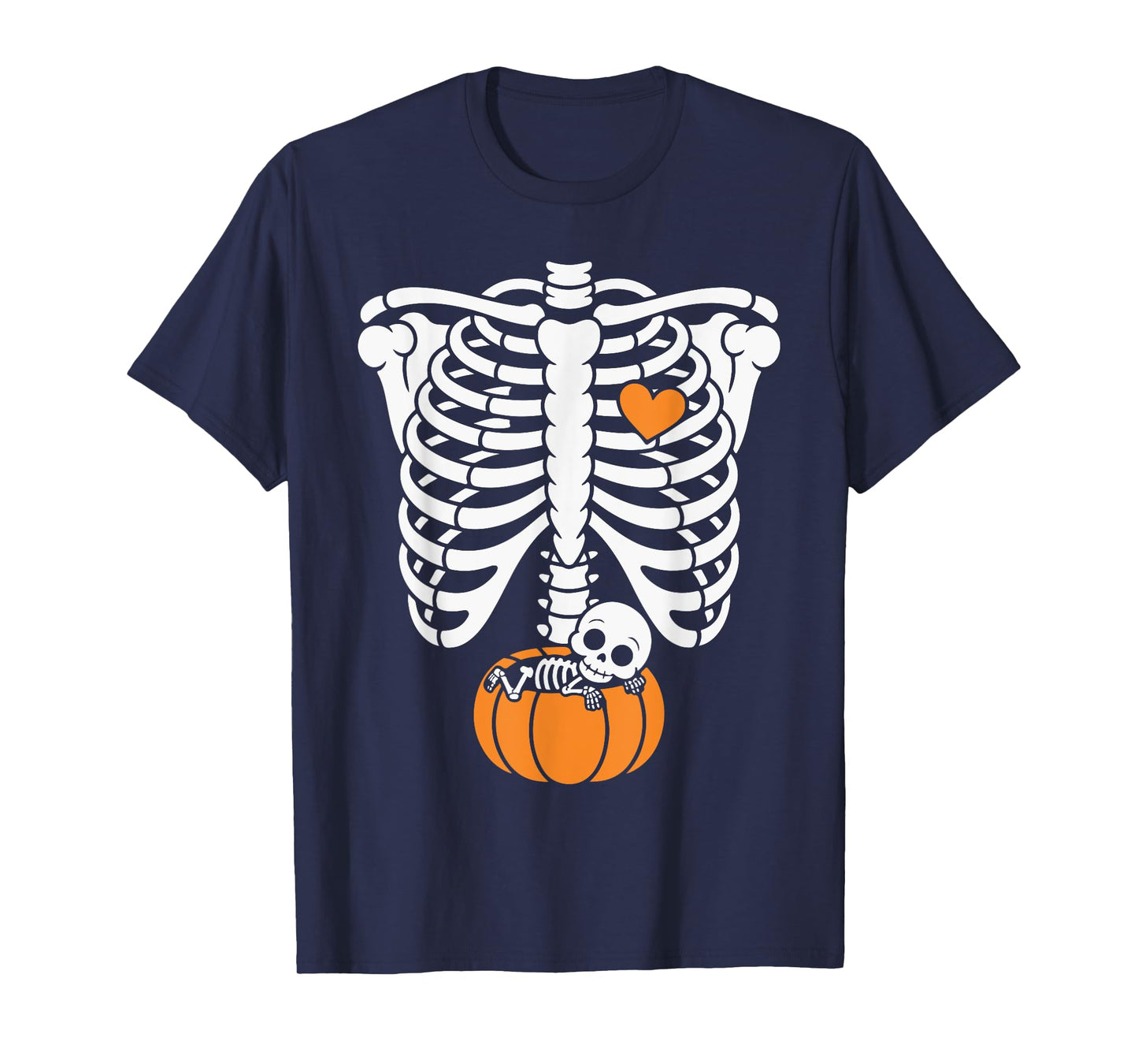 Women Skeleton Pregnancy Announcement Mom Halloween T-Shirt