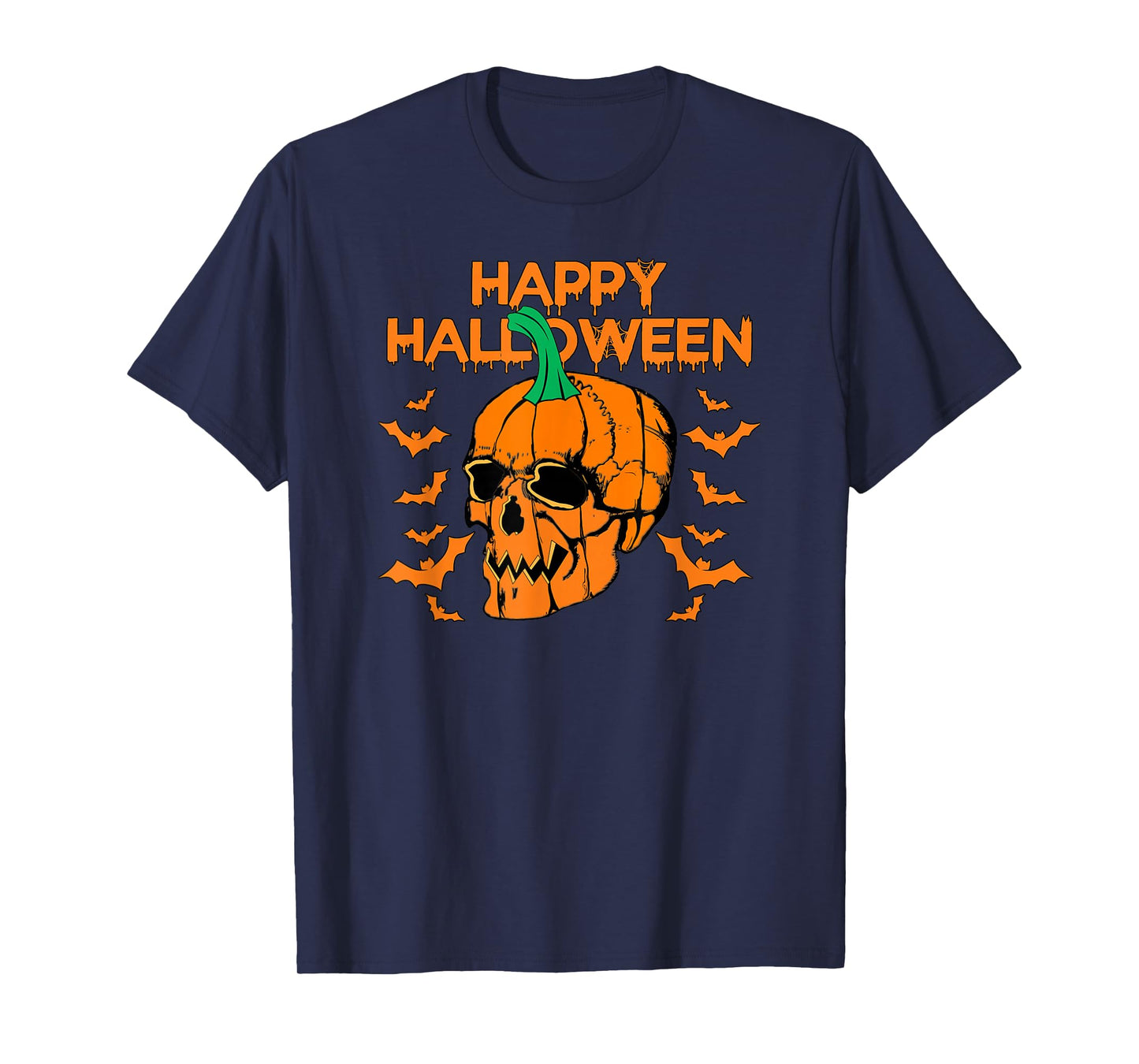 Halloween Skull Pumpkin I Scary Horror Halloween T-Shirt