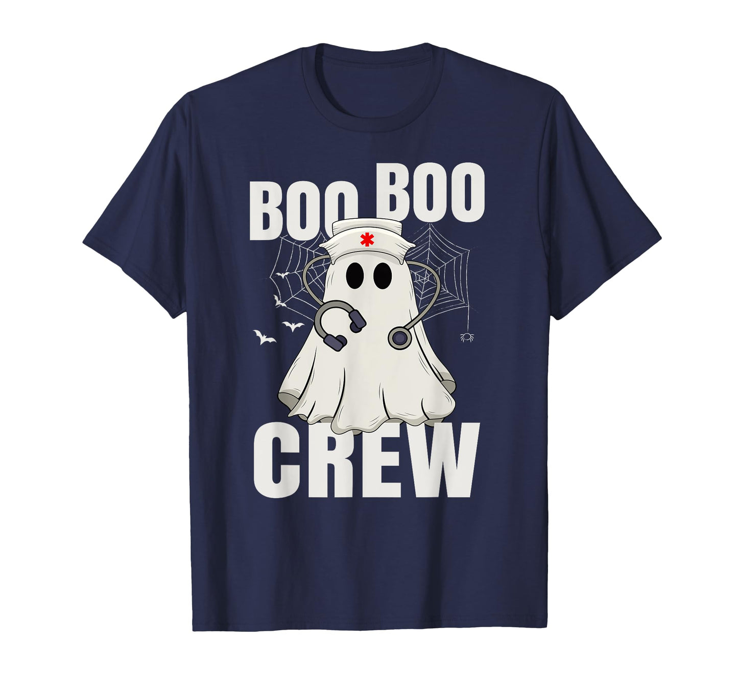 Boo Ghost Nurse Halloween Scrub Top Nursing Spooky Ghost T-Shirt