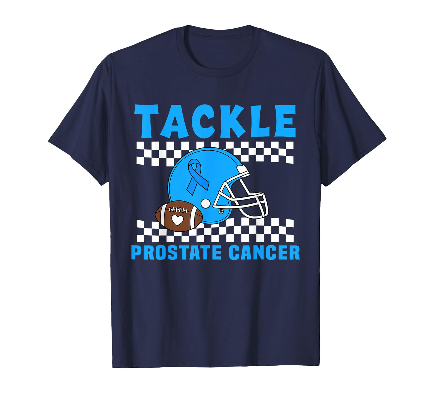 Football Tackle Prostate Cancer Awareness Ribbon T-Shirt