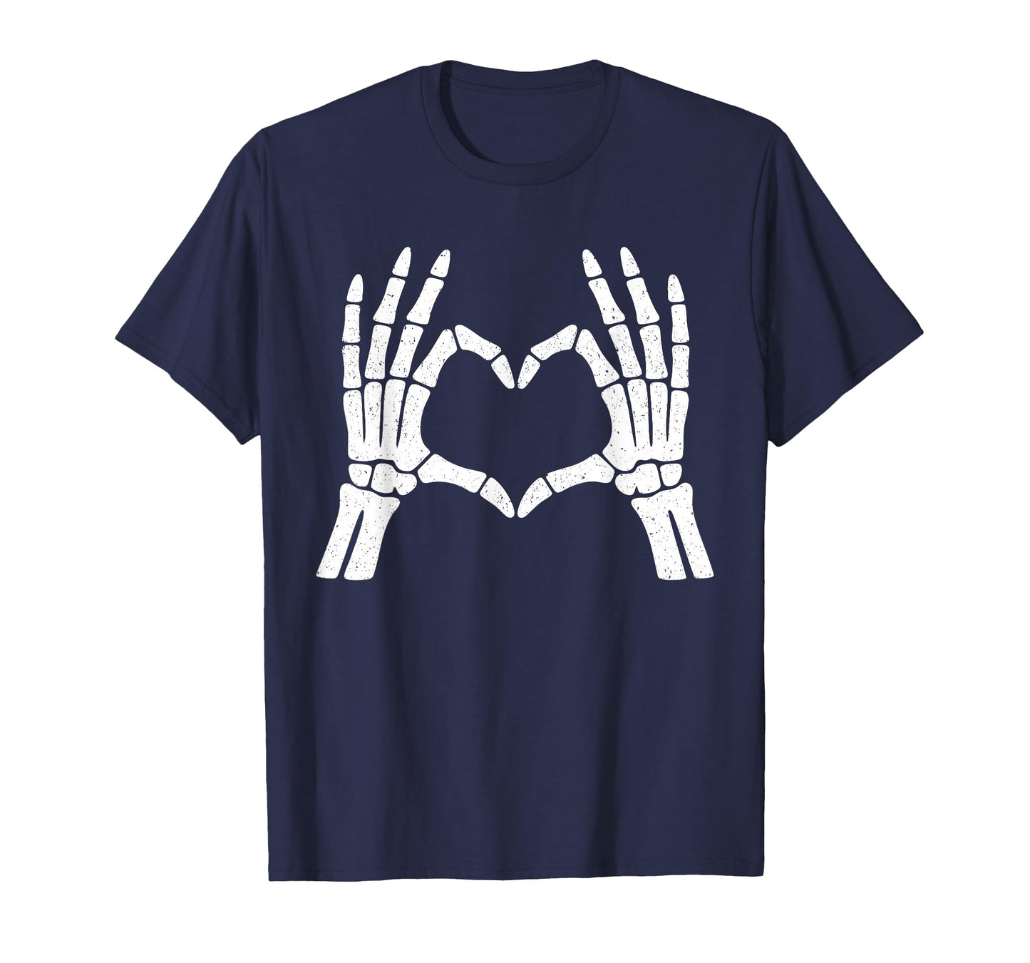 Skeleton Hands Heart Shirt Men Women Kids Halloween Costume T-Shirt