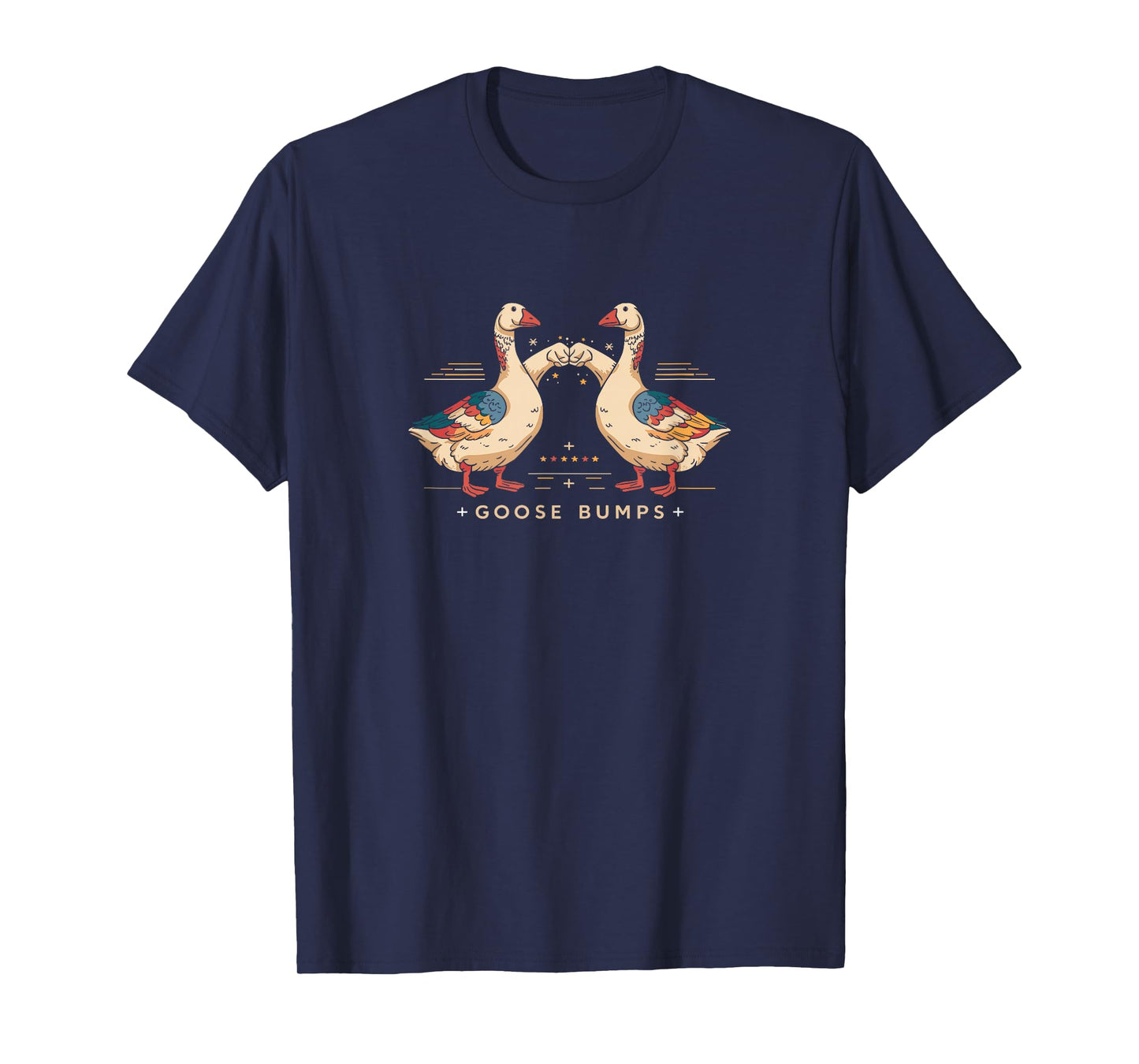 Vintage Goose Bumps Pun Fist Bump Geese Pals Kawaii Geese T-Shirt