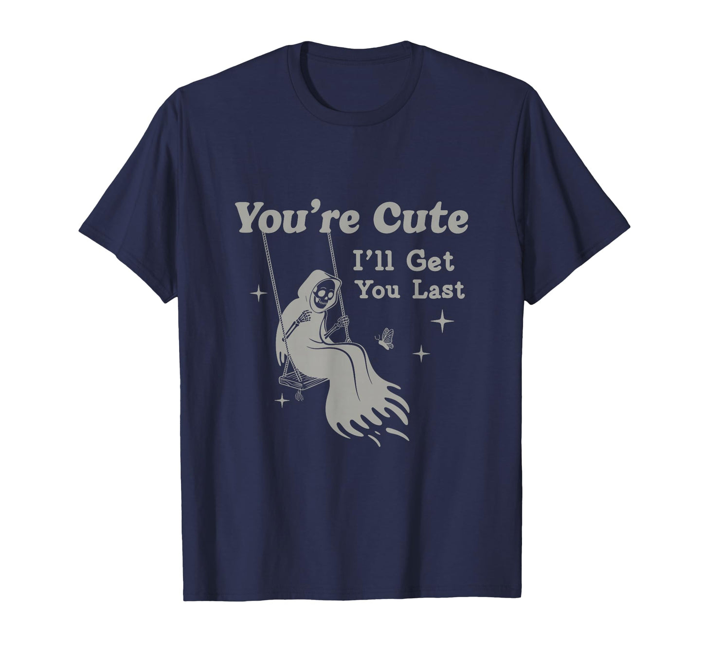 Humorous Grim Reaper Swinging T-Shirt