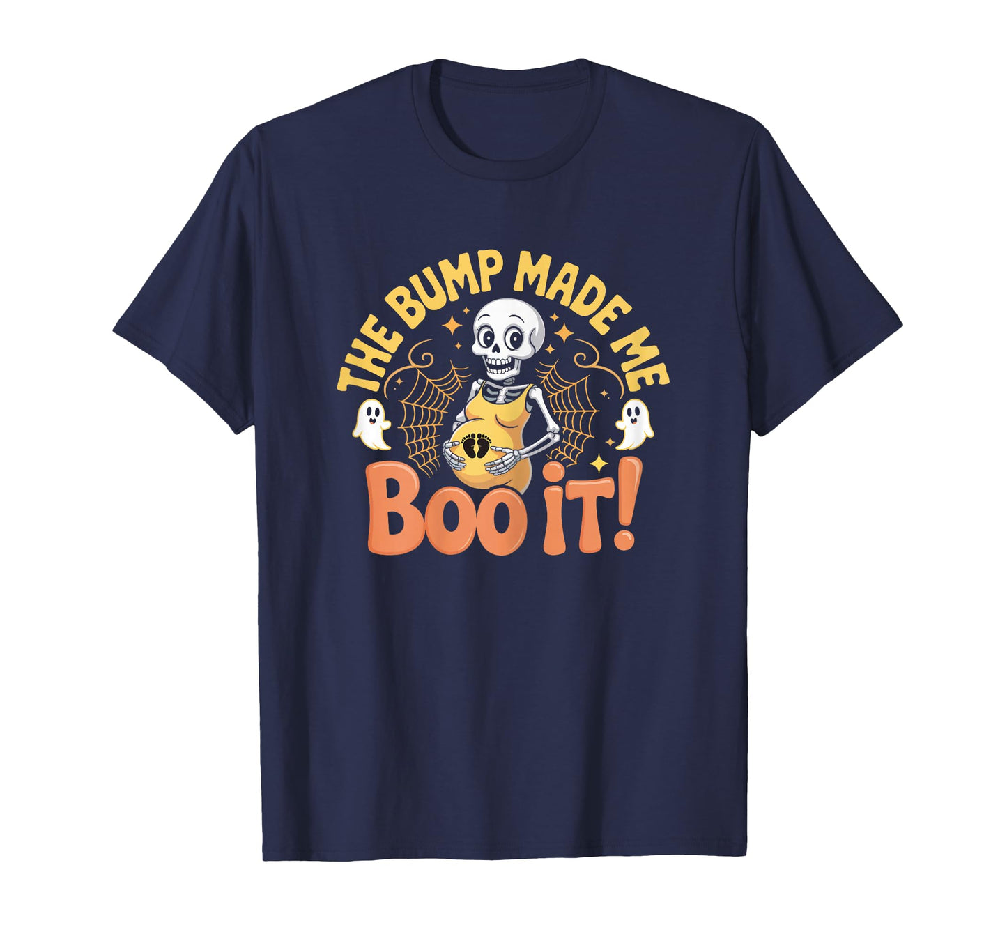 Womens Funny Pregnancy Announcement Pregnant Halloween Costume T-Shirt