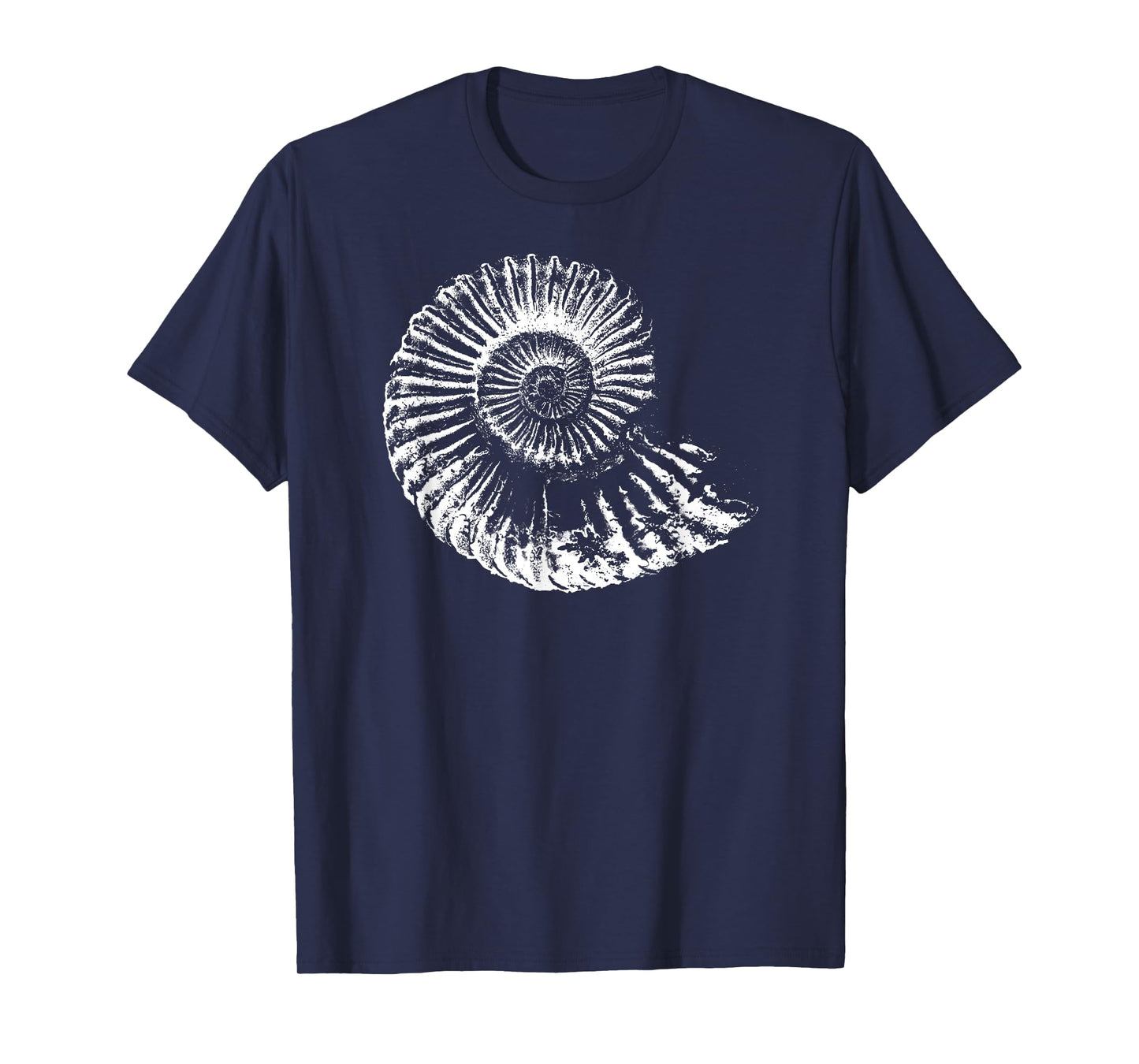 Digger Gifts 4 U - Paleontology Palentologists Ammonite Fossil T-Shirt - Unisex-Adults, Kids - Black - Small - Short Sleeve - Crew Neck - Classic Fit - Charmouth Ammonite Fossil Design