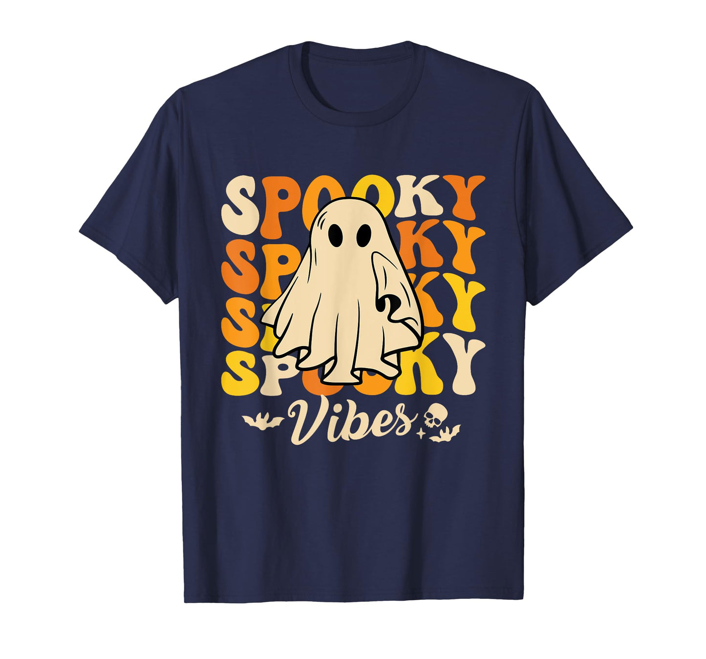Spooky Vibes Funny Lazy Halloween Costume Outfit Womens T-Shirt