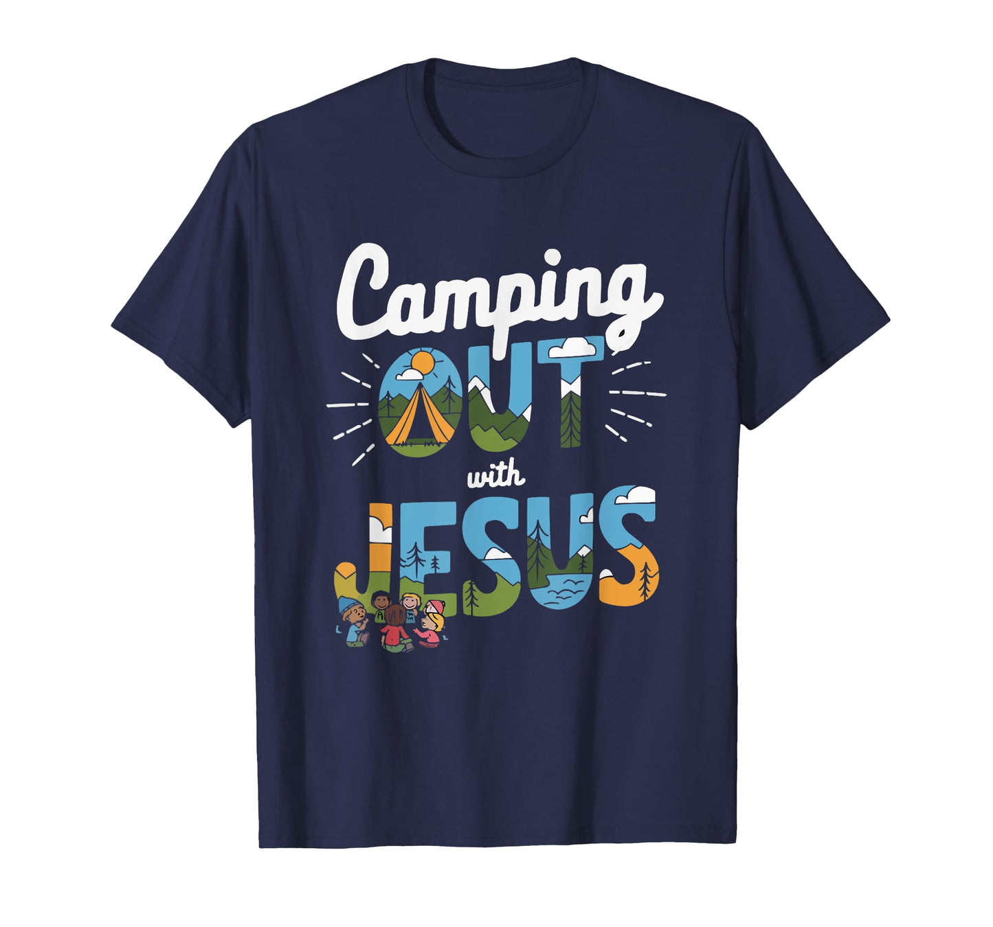 Camping Jesus Christ Religion Christian Camper Christianity T-Shirt