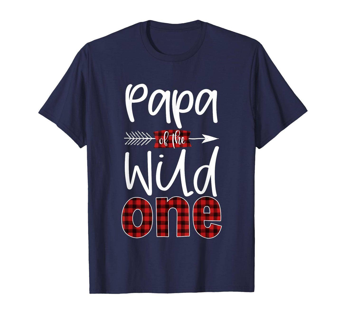 Papa of the Wild One Buffalo Plaid Lumberjack 1st Birthday T-Shirt