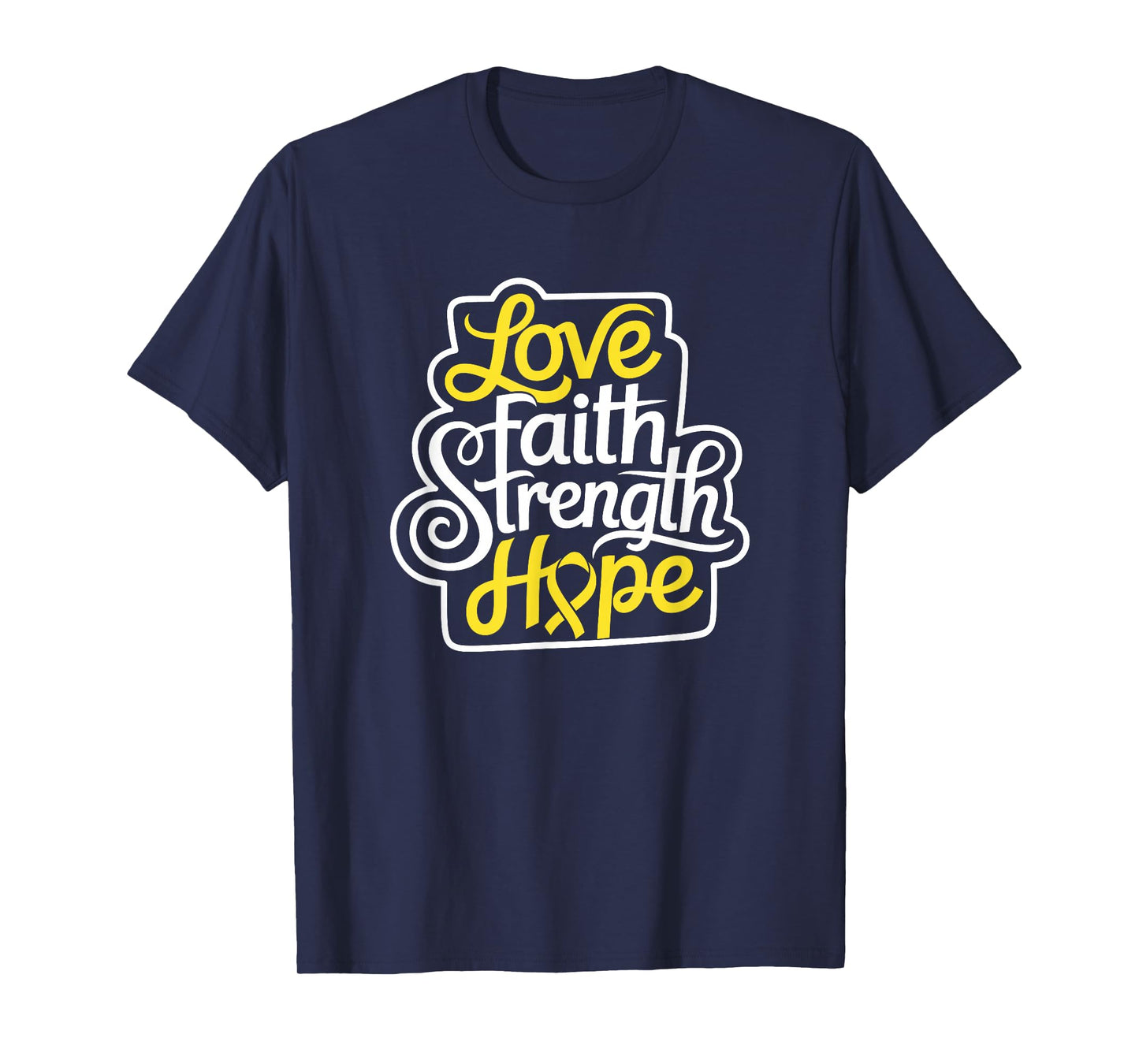 Love Faith- Sarcoma Cancer Awareness Supporter Ribbon T-Shirt