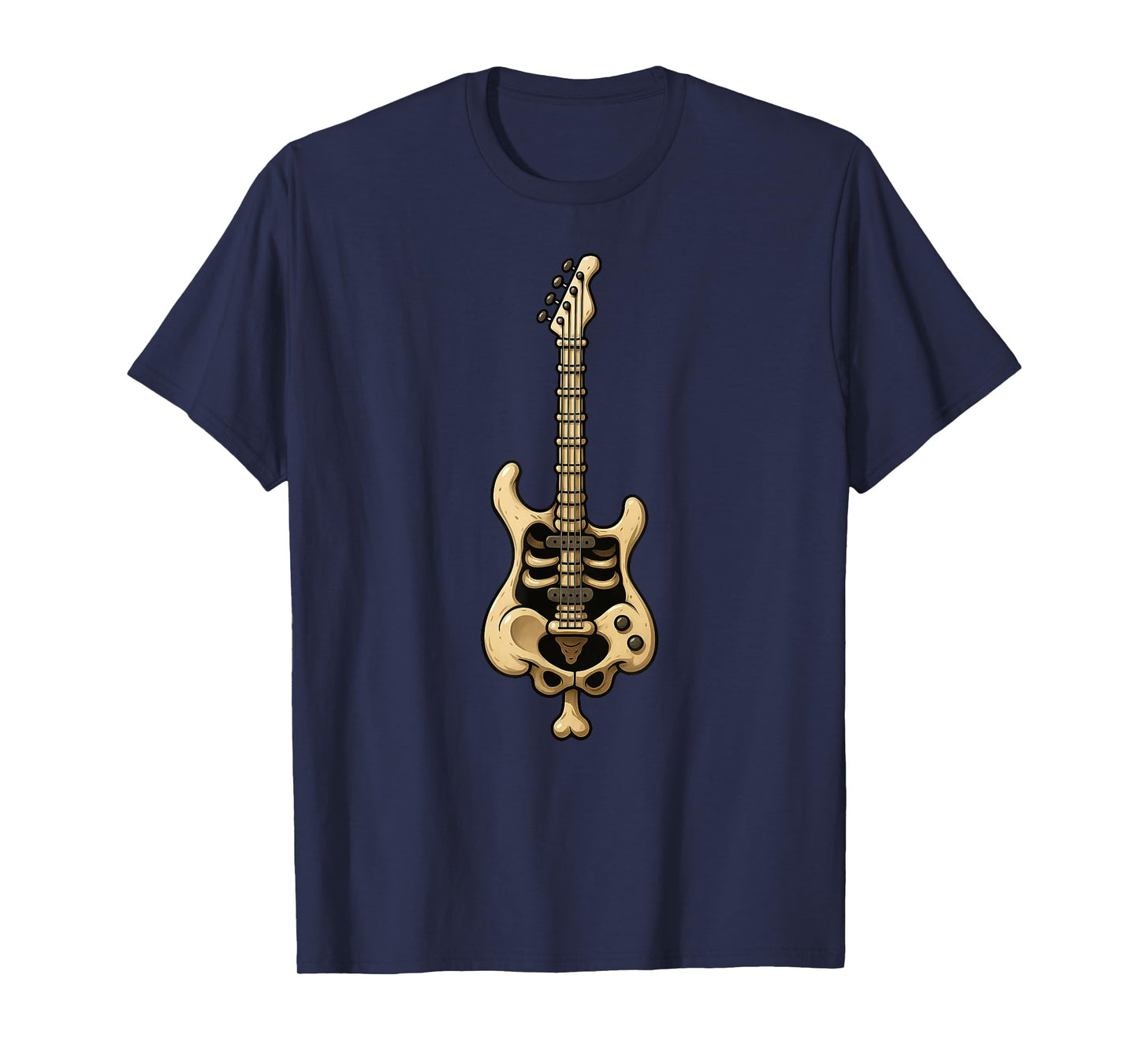 Skeleton Bass Guitar Halloween Guitarist Boys Girls Kids T-Shirt