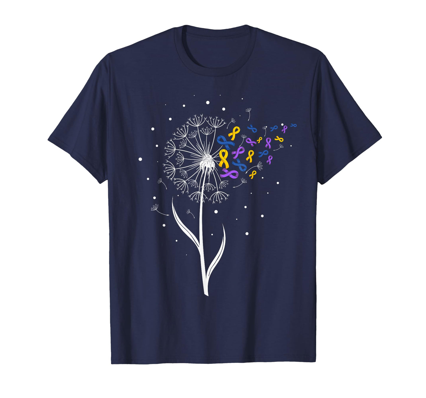 Bladder Cancer Awareness Ribbon & Dandelion Survivor Warrior T-Shirt