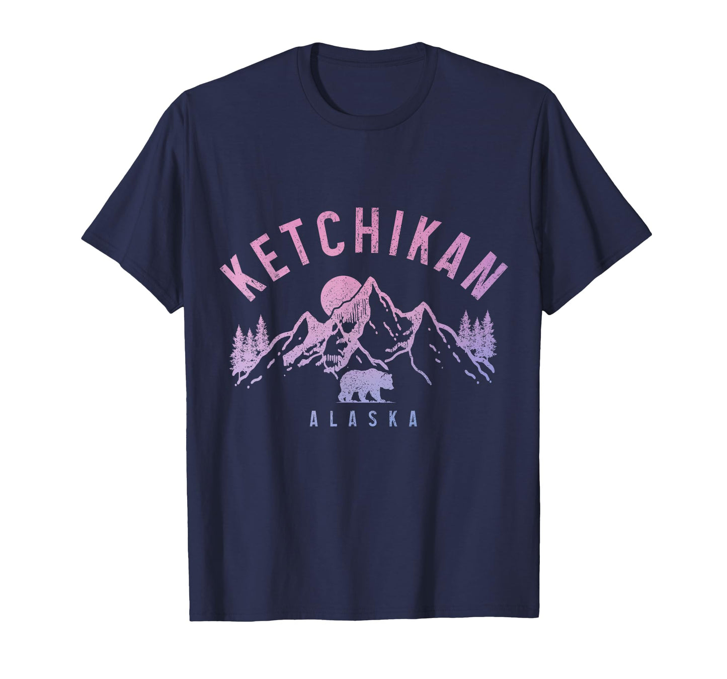 Ketchikan Alaska Mountains Bear Nature Vintage T-Shirt