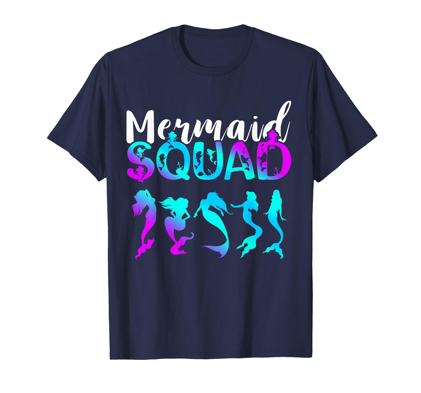 Mermaid Squad Clamshell Mermaid Crew Mermaid Squad Birthday T-Shirt