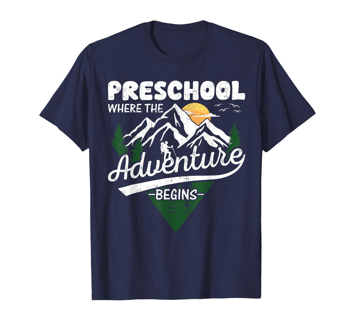 Preschool Adventure Begins First Day Of School Teacher Kids T-Shirt