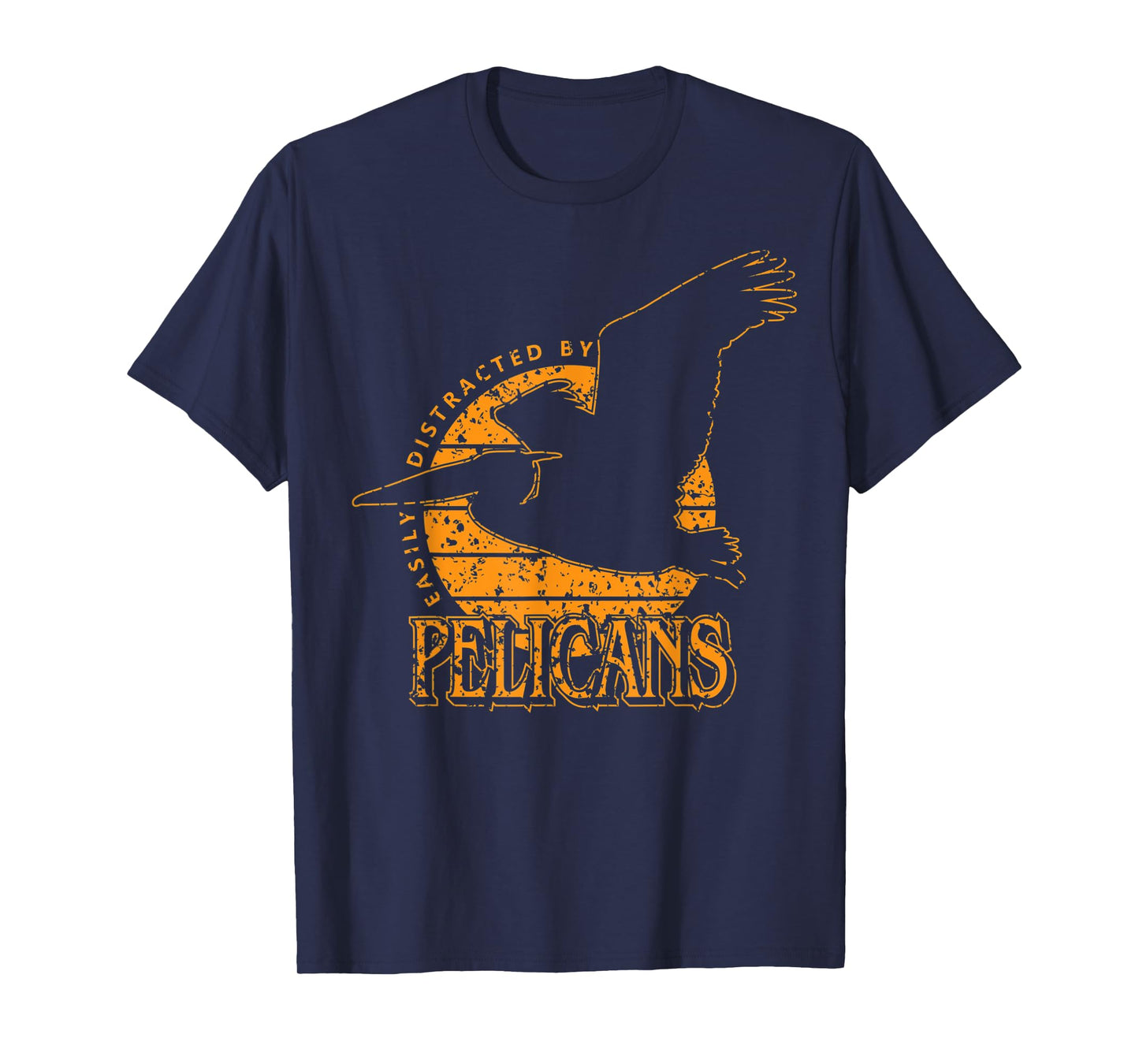 'Easily Distracted By Pelicans' Vintage Style T-Shirt