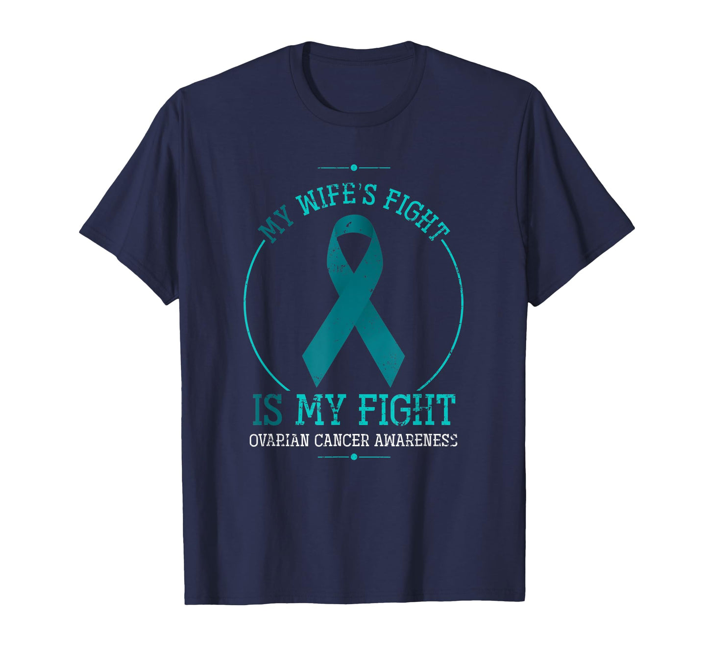 Ovarian Cancer Support Husband Gift Ovarian Cancer T-Shirt