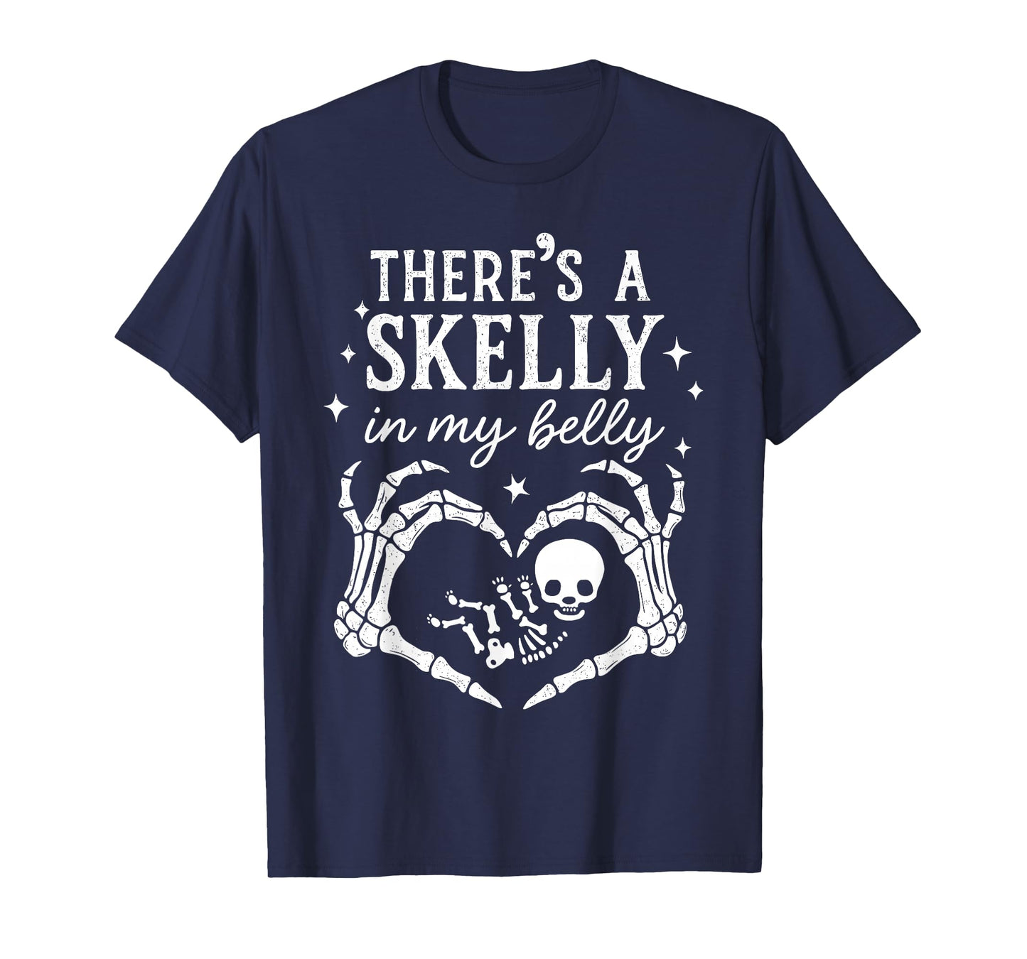 There's Skelly in My Belly Halloween Pregnancy Announcement T-Shirt
