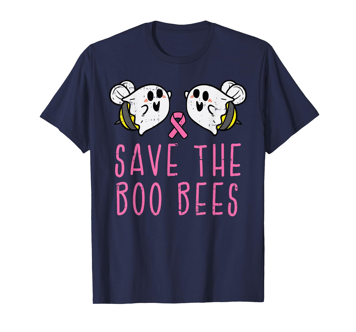 Save The Boo Bees Fun Halloween Breast Cancer Awareness Gift T-Shirt
