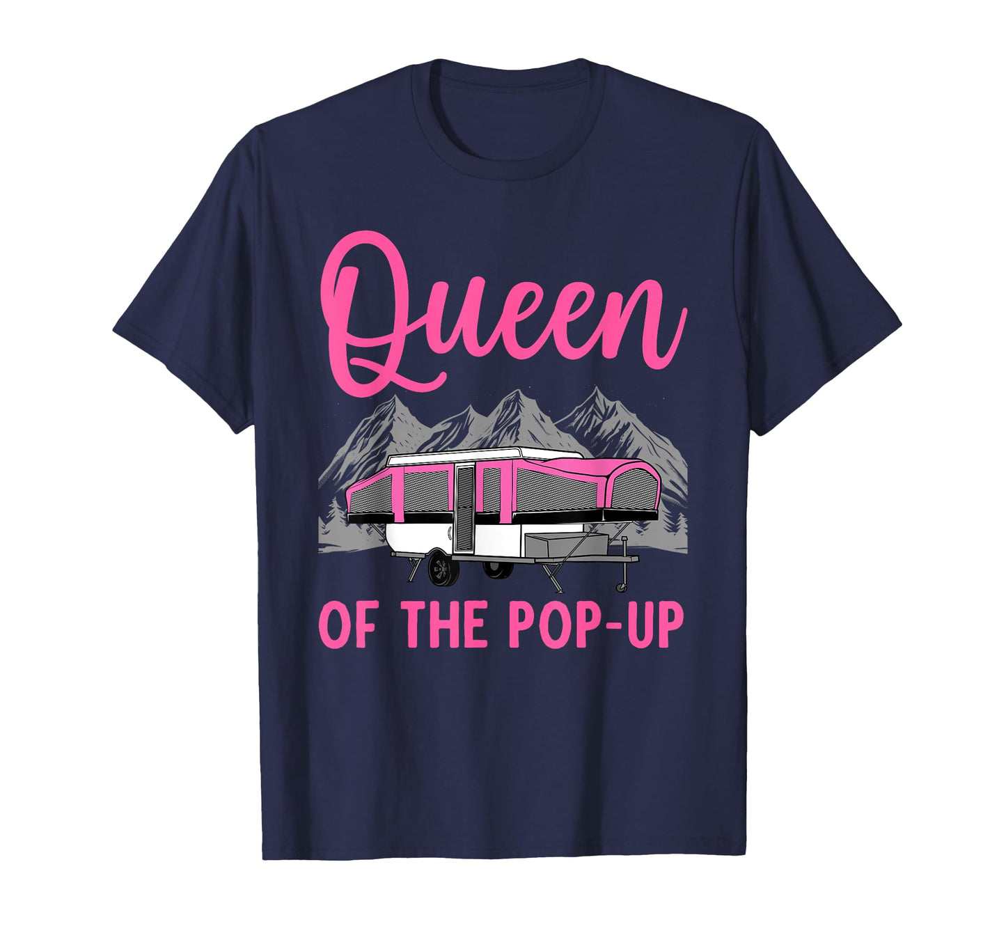 Pop Up Camper Art For Women Girls Pop Up Trailer Camping T-Shirt