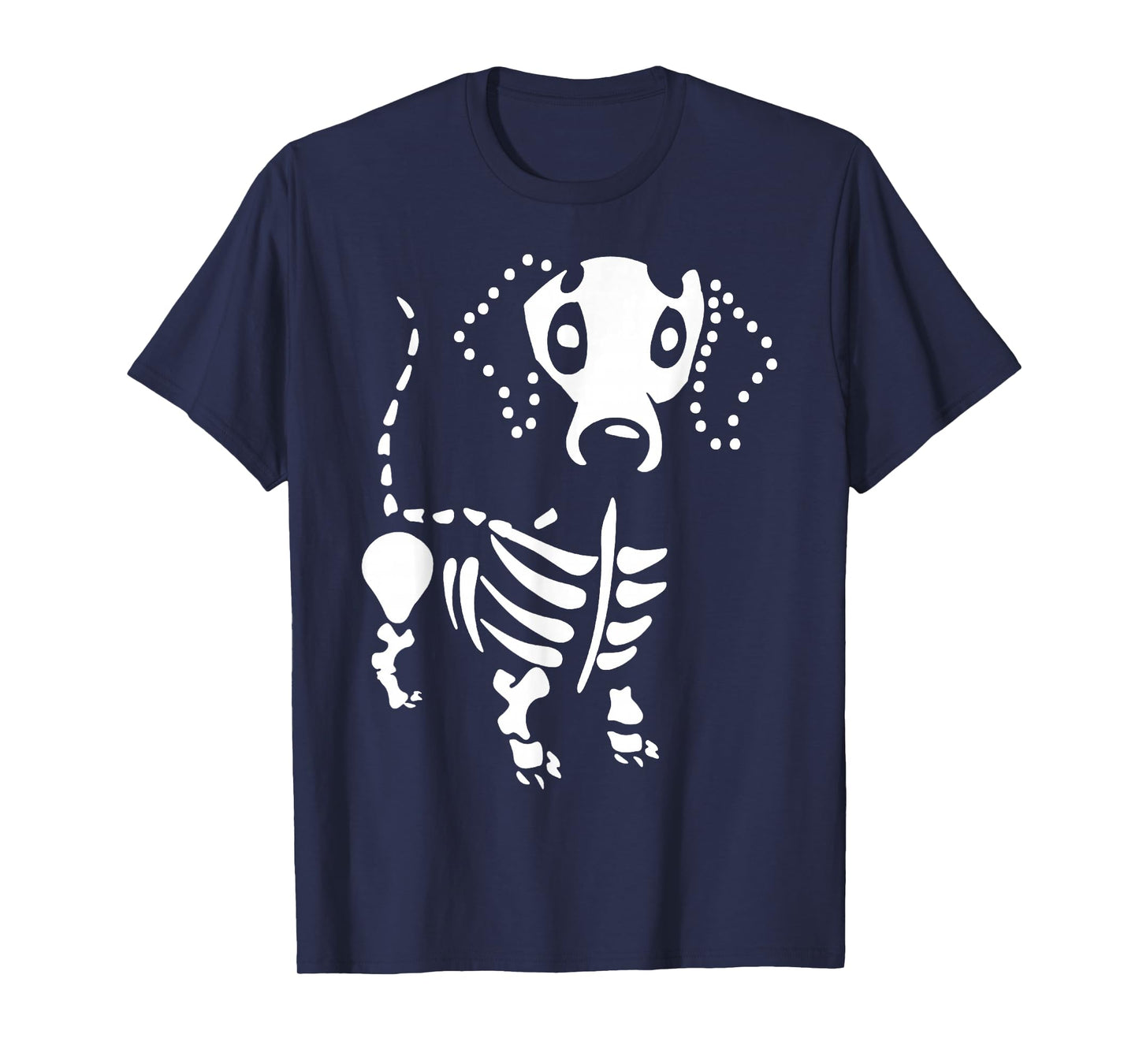Dachshund Bone Skeleton Cute Wiener Dog Halloween Womens T-Shirt
