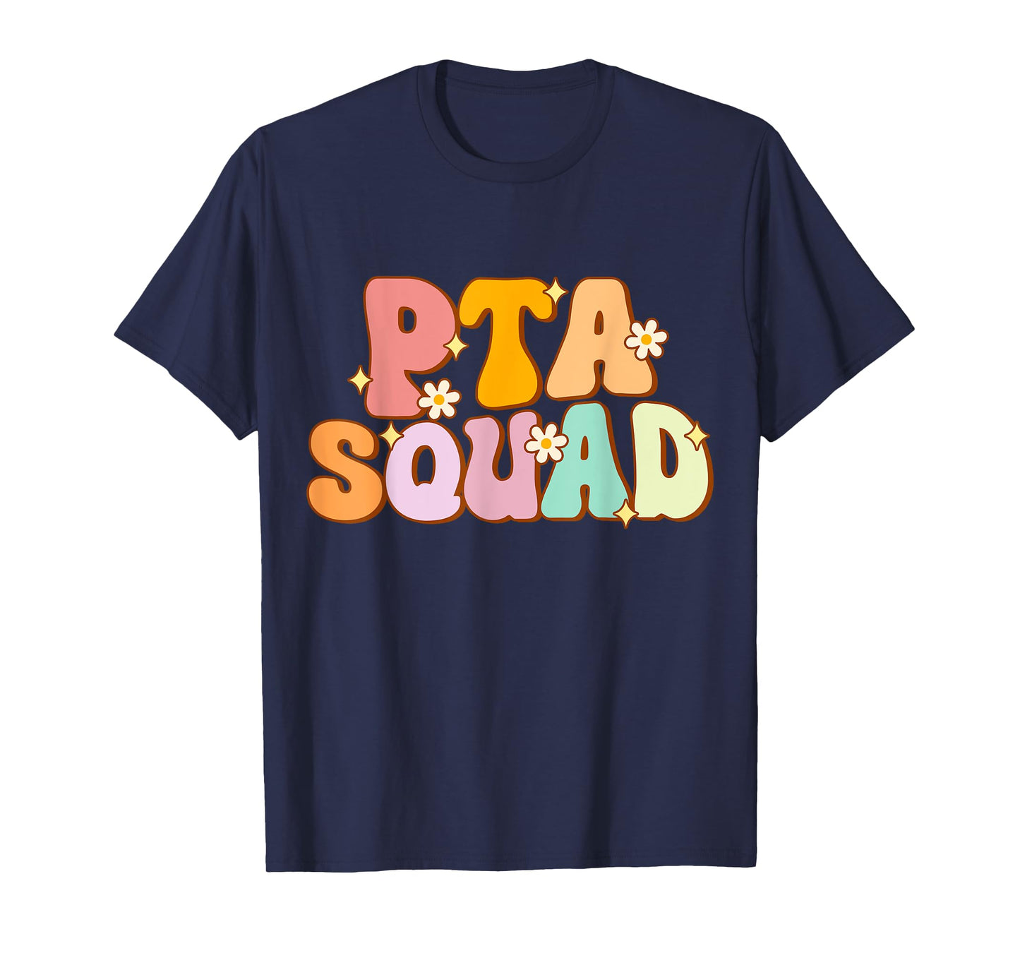 Groovy PTA Squad Parent Teacher Association T-Shirt for Men Women