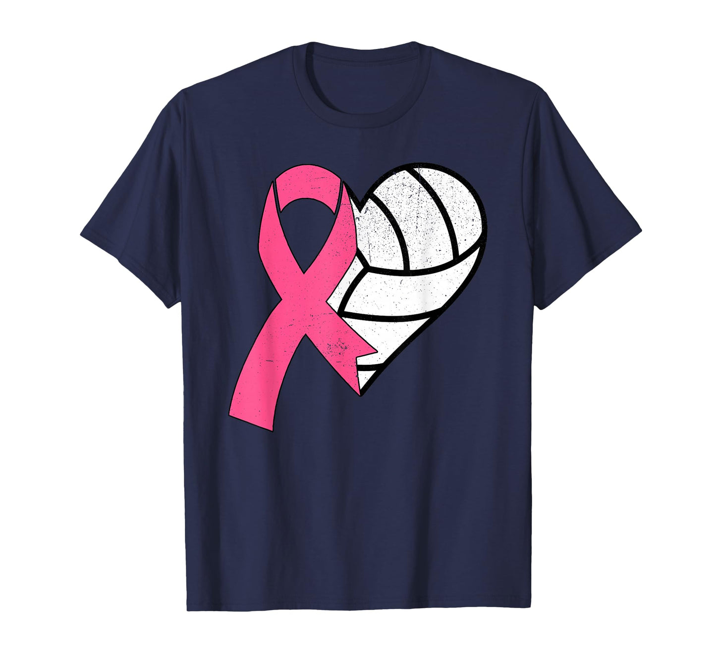Volleyball Breast Cancer Awareness Month Pink Ribbon Women T-Shirt