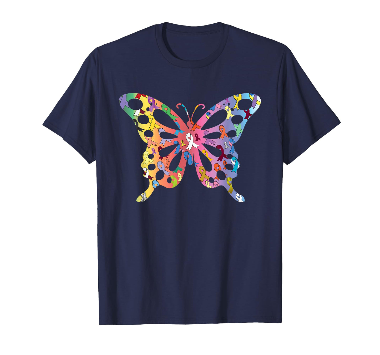 All Cancer Matters Awareness Butterfly All Ribbons T-Shirt