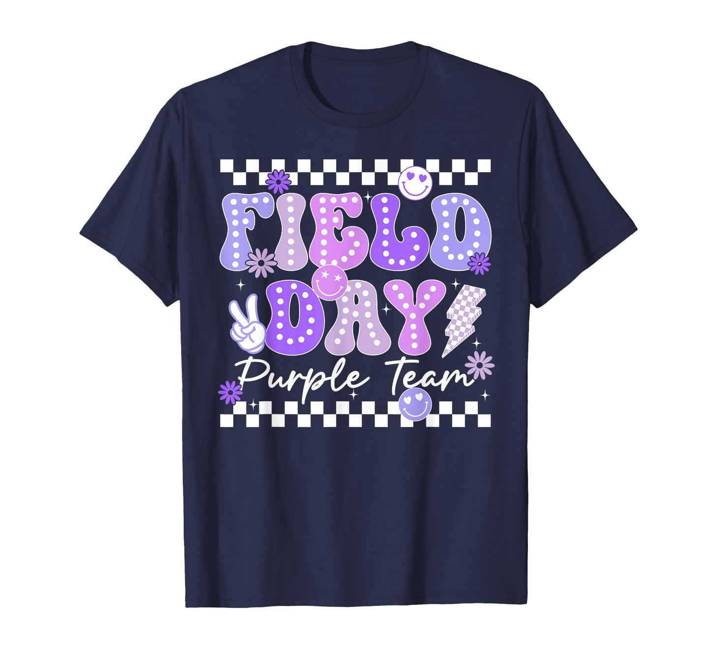 Field Day Purple Team Color Field Trip Team Game Competition T-Shirt